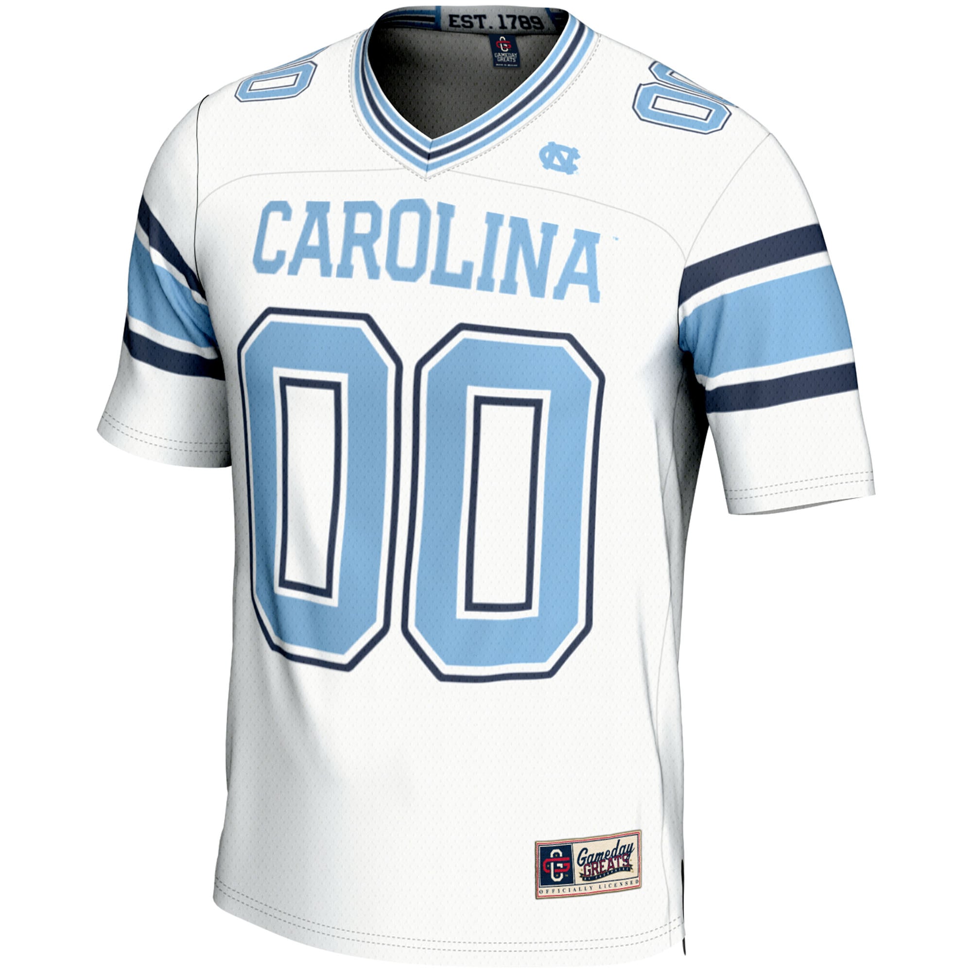 North Carolina Tar Heels Youth Football Jersey White - front view
