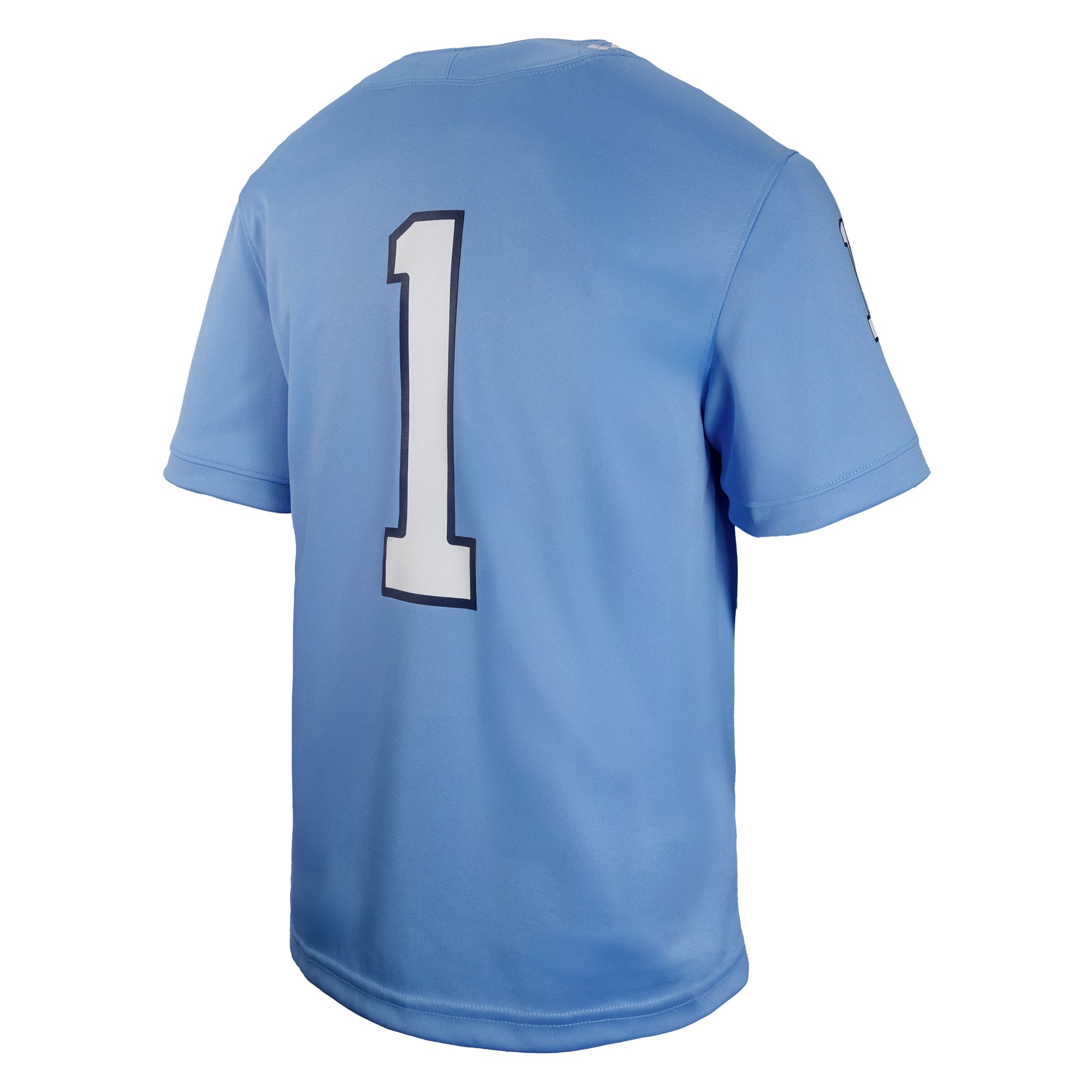 #1 North Carolina Tar Heels Youth Jersey Carolina Blue - back view