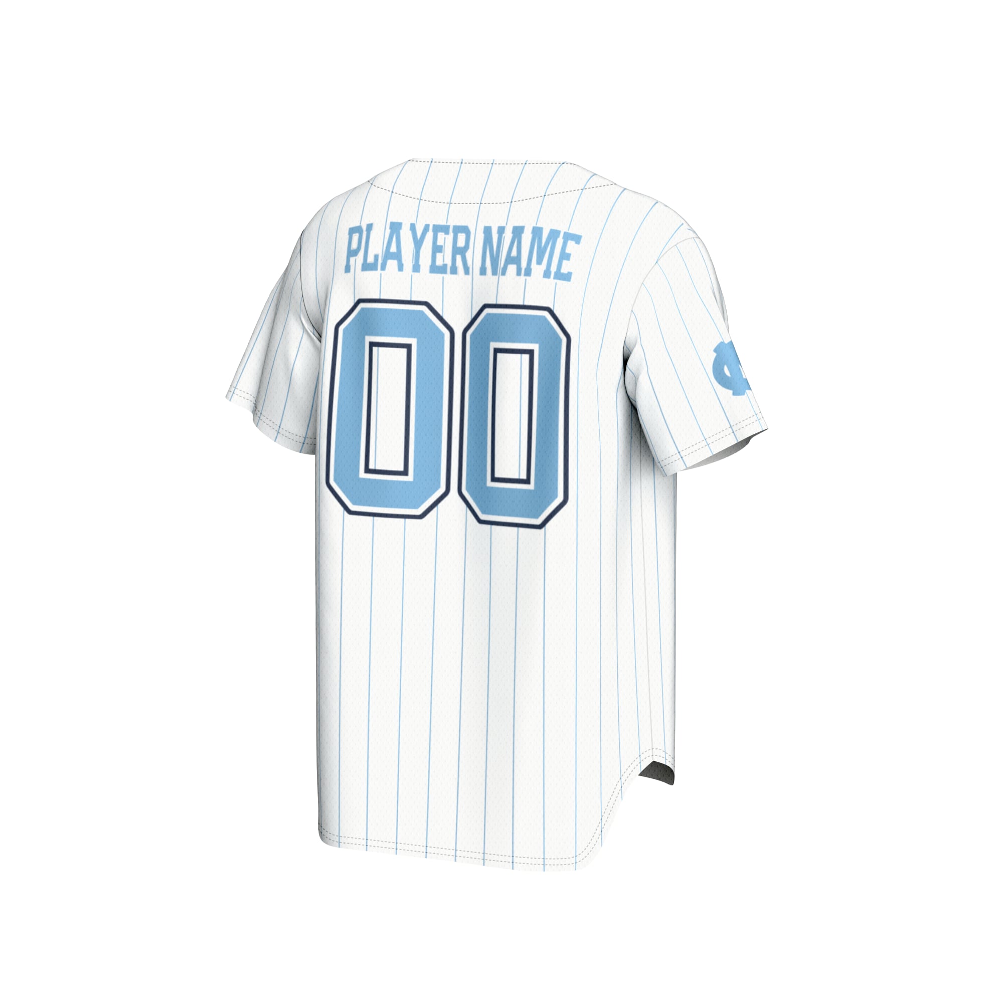 North Carolina Tar Heels Youth Lightweight Baseball Jersey White - back view