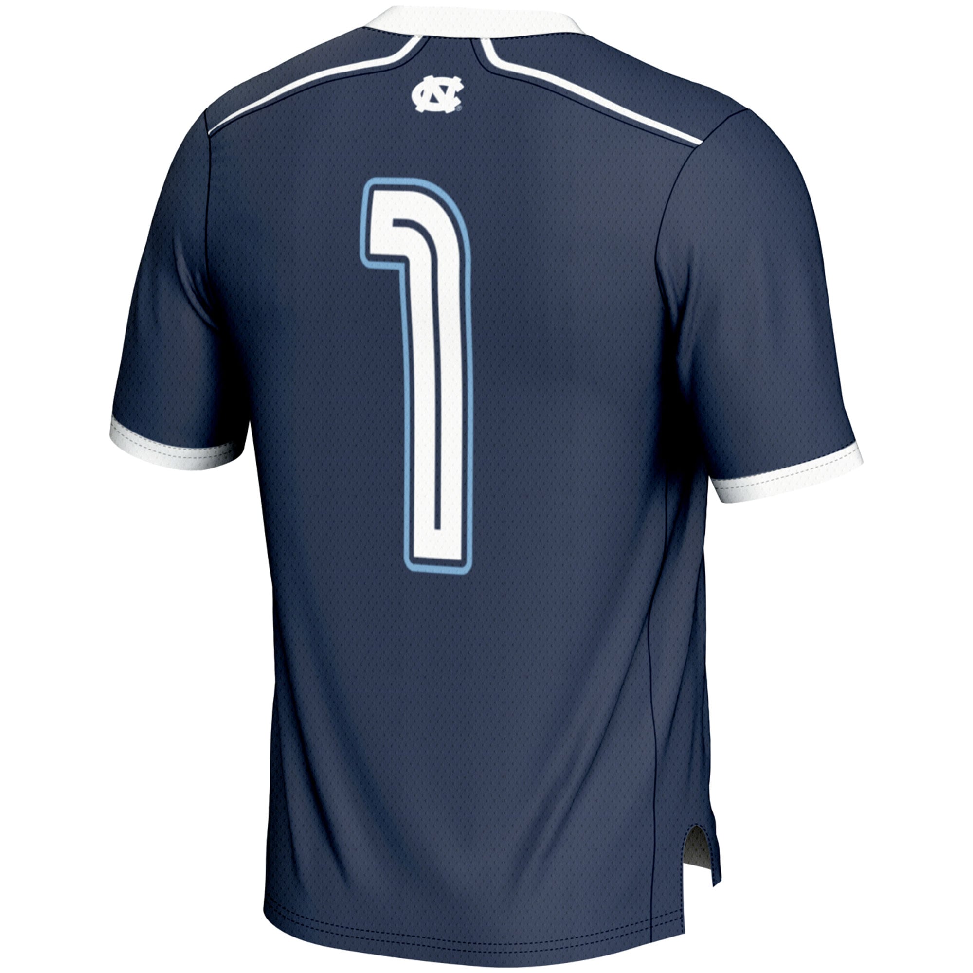 #1 North Carolina Tar Heels Youth Lightweight Men's Lacrosse Jersey Navy - back view