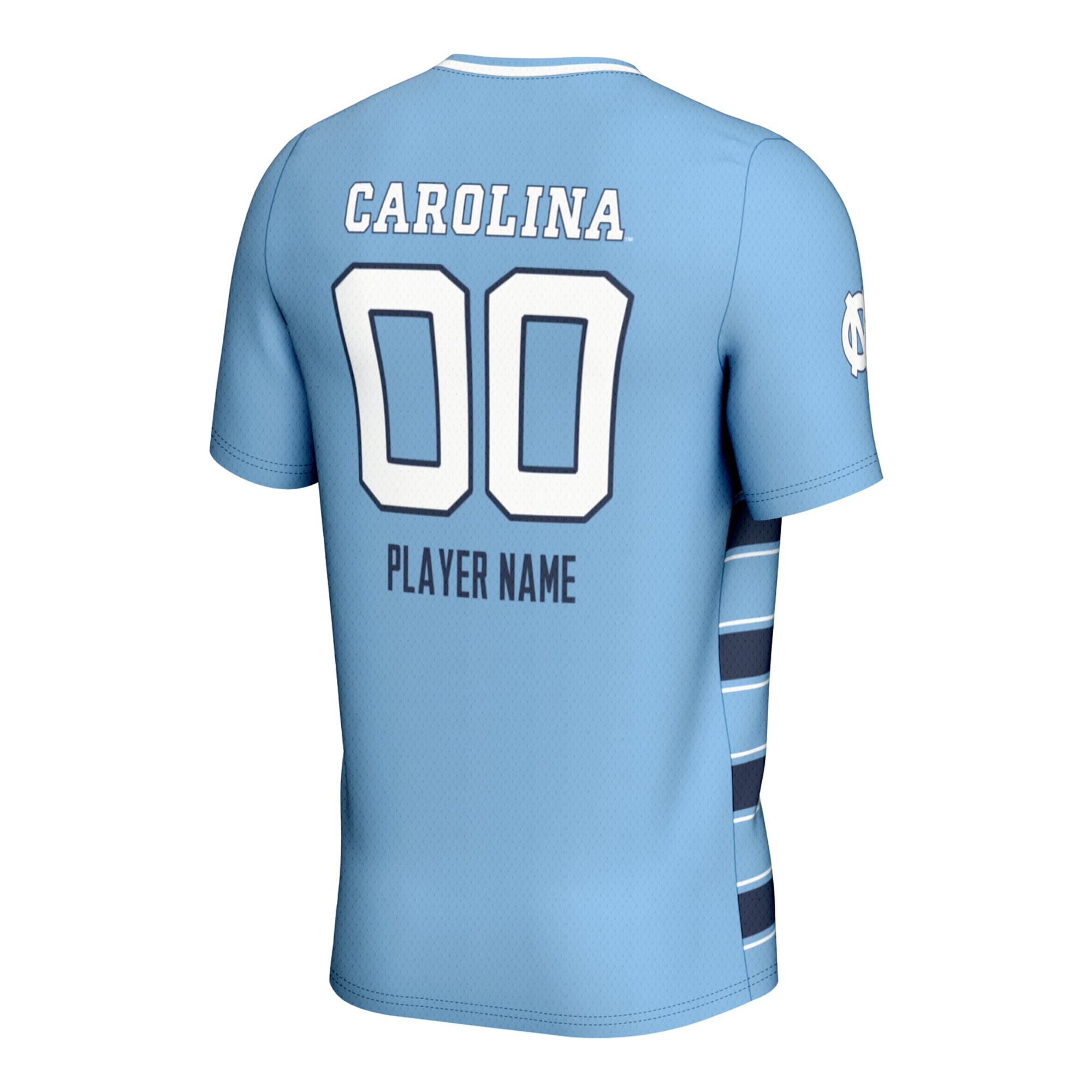 North Carolina Tar Heels Youth Lightweight Men's Soccer Jersey Navy - back view