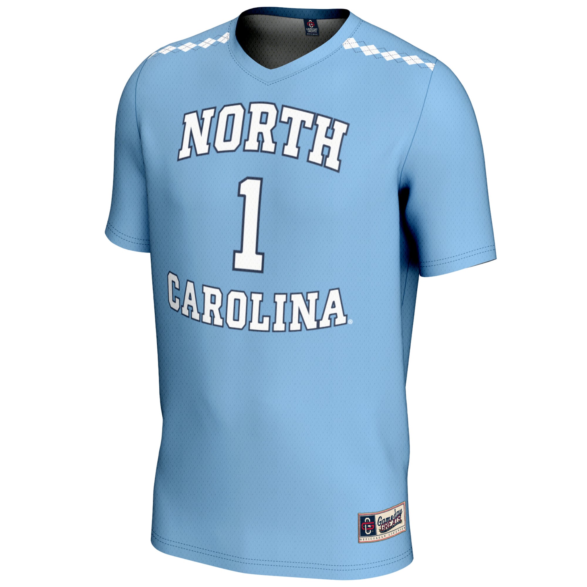 #1 North Carolina Tar Heels Youth Lightweight Women's Lacrosse Jersey Carolina Blue - front view