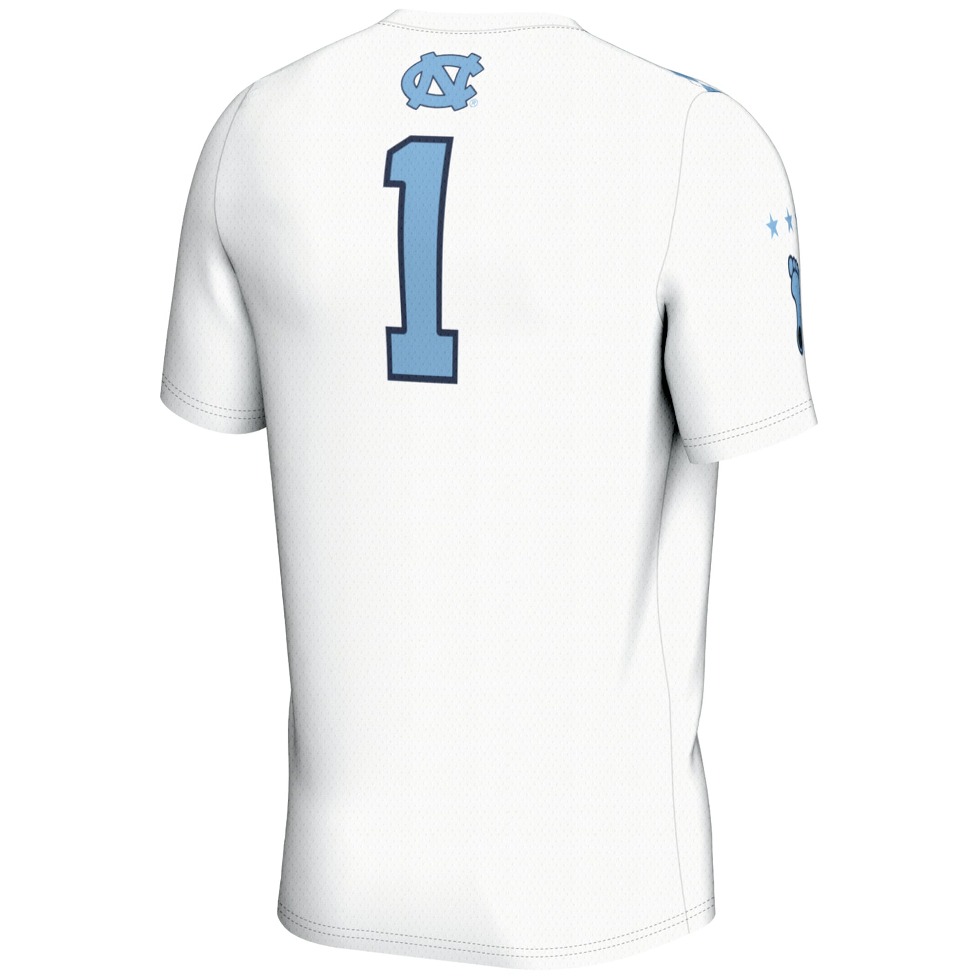 #1 North Carolina Tar Heels Youth Lightweight Women's Lacrosse Jersey White - back view