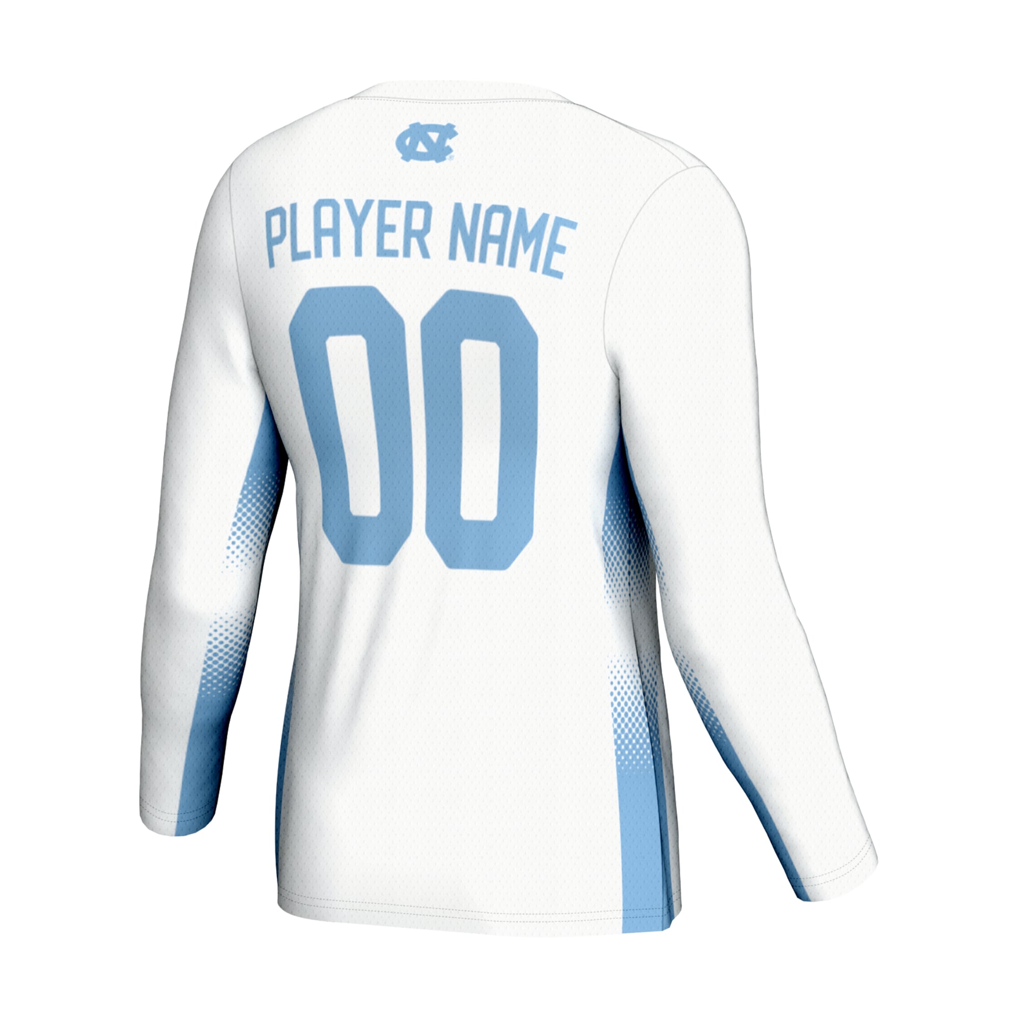 North Carolina Tar Heels Youth Lightweight Women's Volleyball Jersey White - back view
