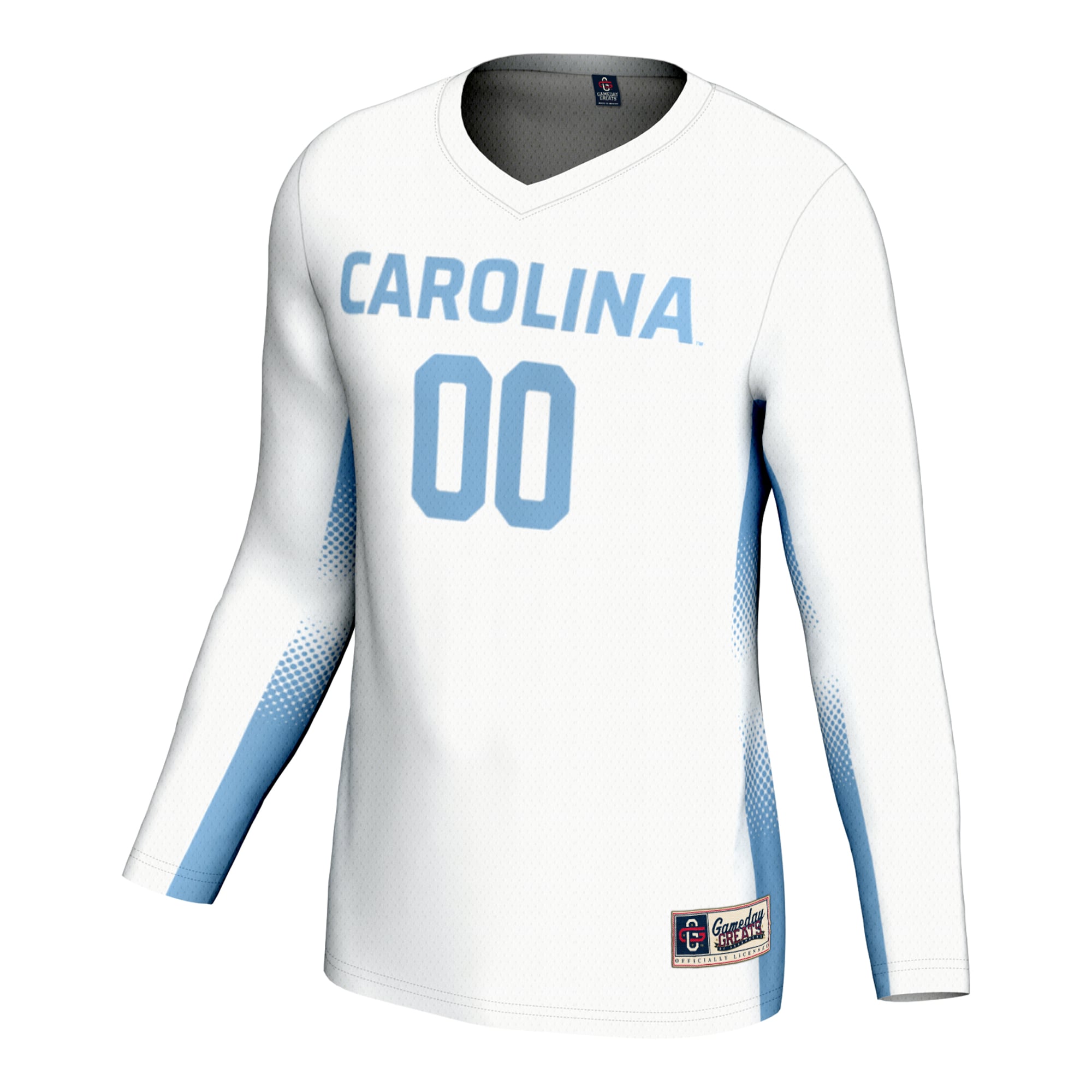 North Carolina Tar Heels Youth Lightweight Women's Volleyball Jersey White - front view