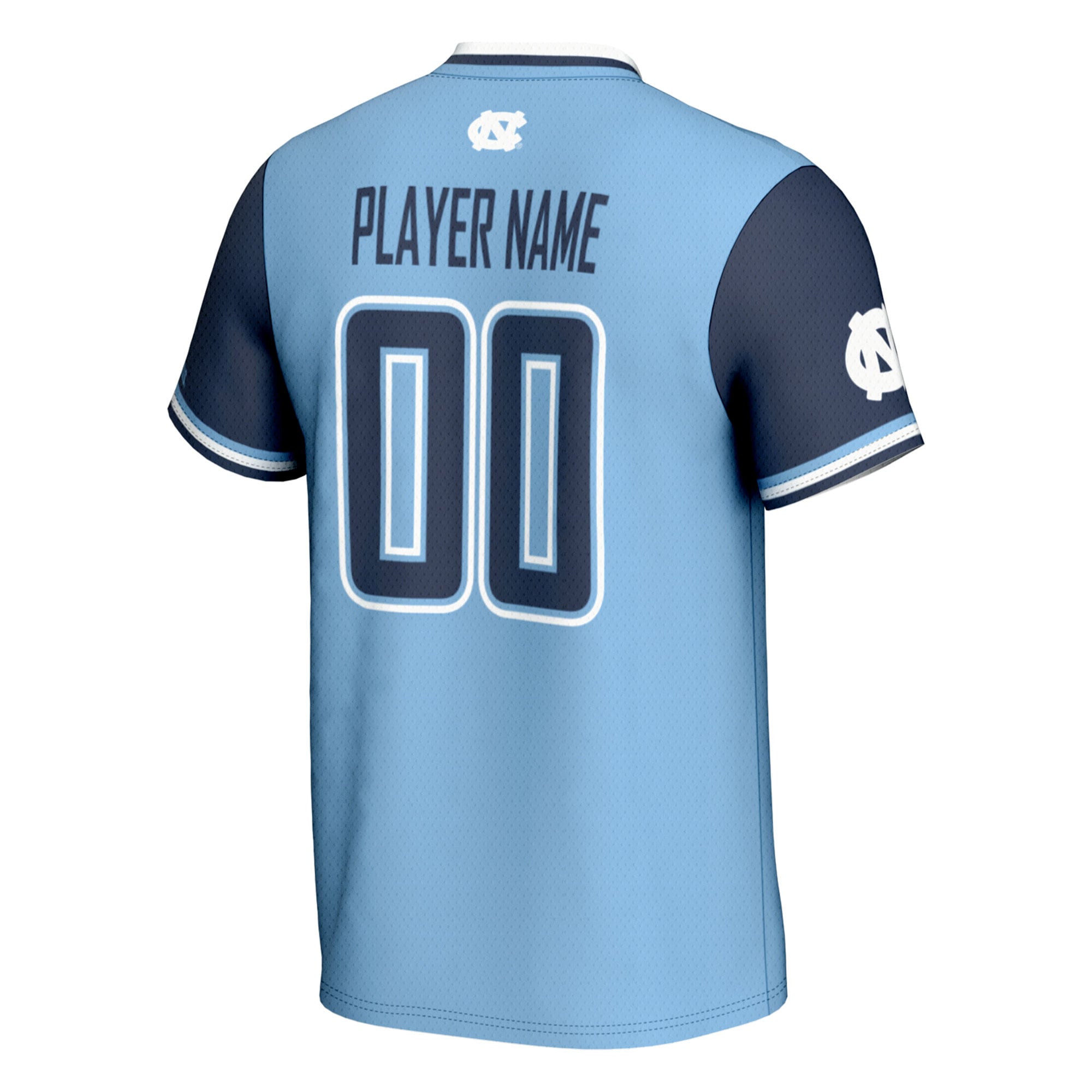 North Carolina Tar Heels Youth Softball Lightweight Jersey Carolina Blue - back view