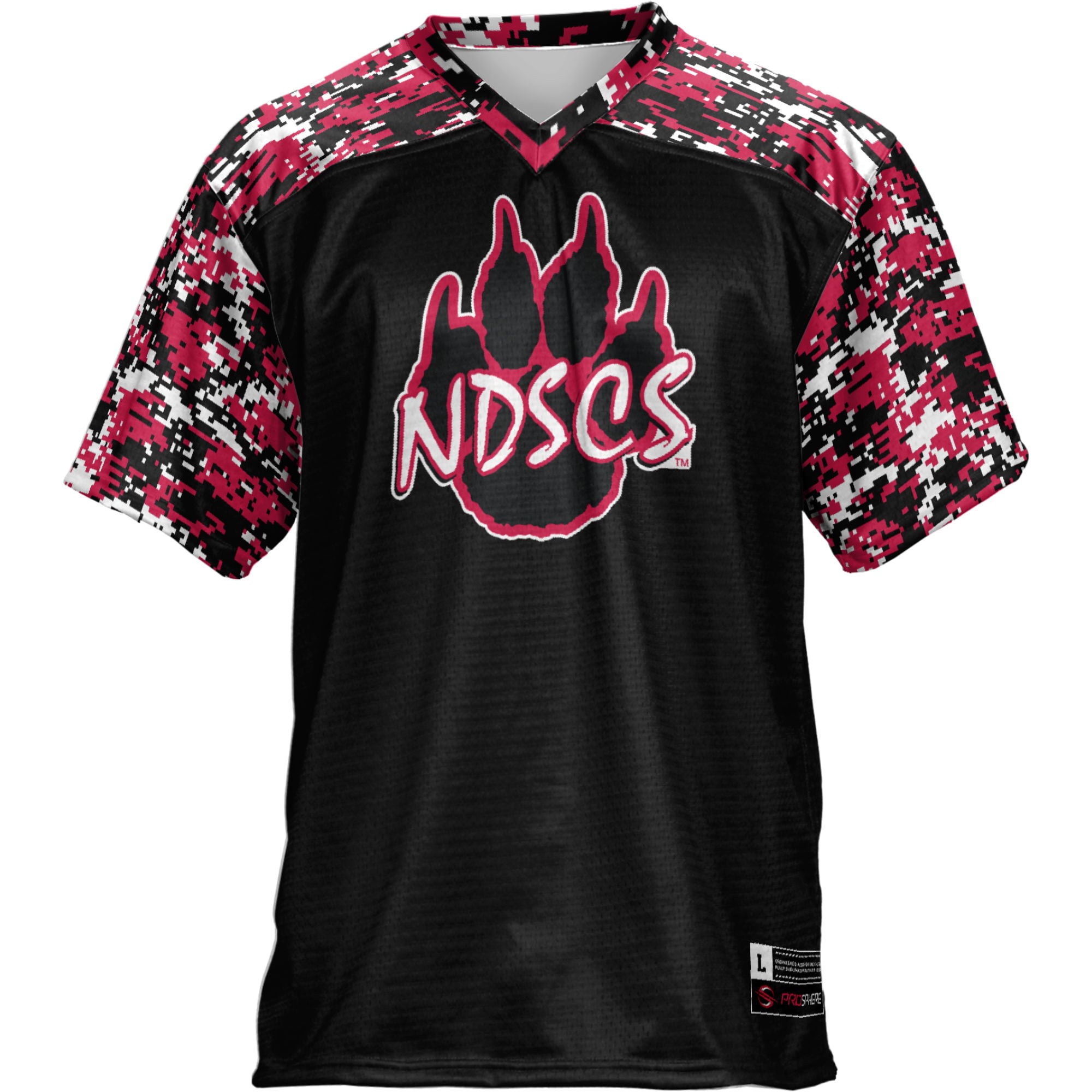 North Dakota College Wildcats Football Jersey Black - front view
