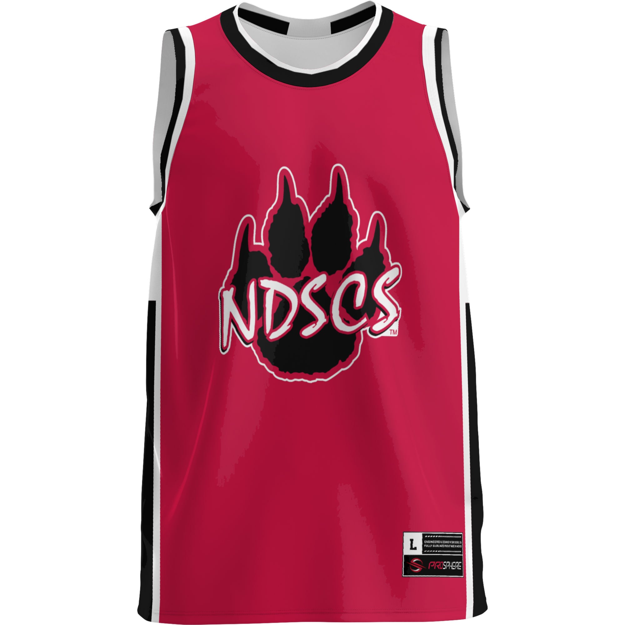North Dakota College Wildcats Lightweight Basketball Jersey Red - front view