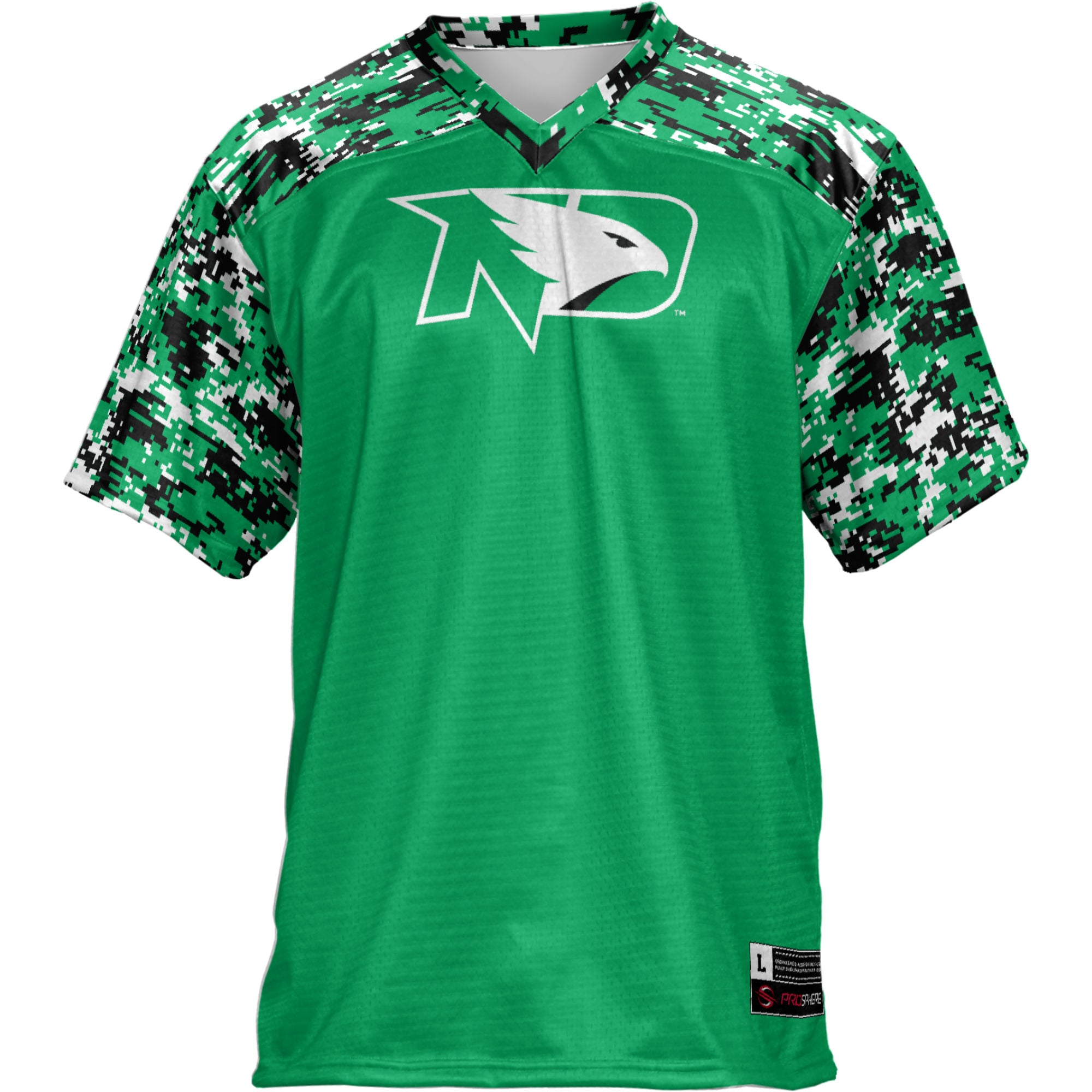 North Dakota Football Jersey Kelly Green - front view