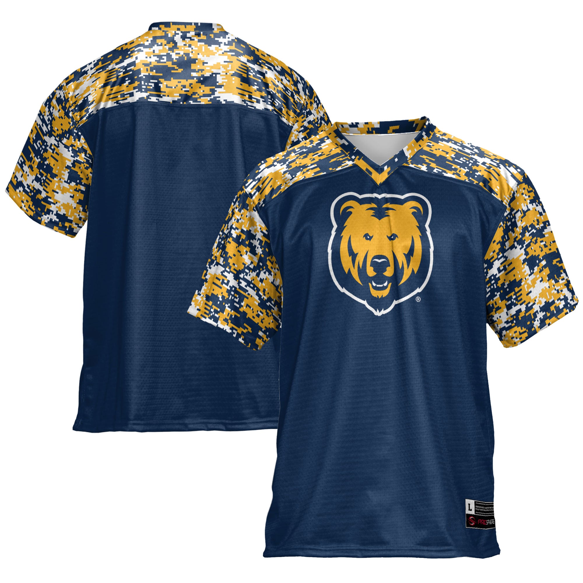 Northern Colorado Bears Football Jersey Blue - front and back view