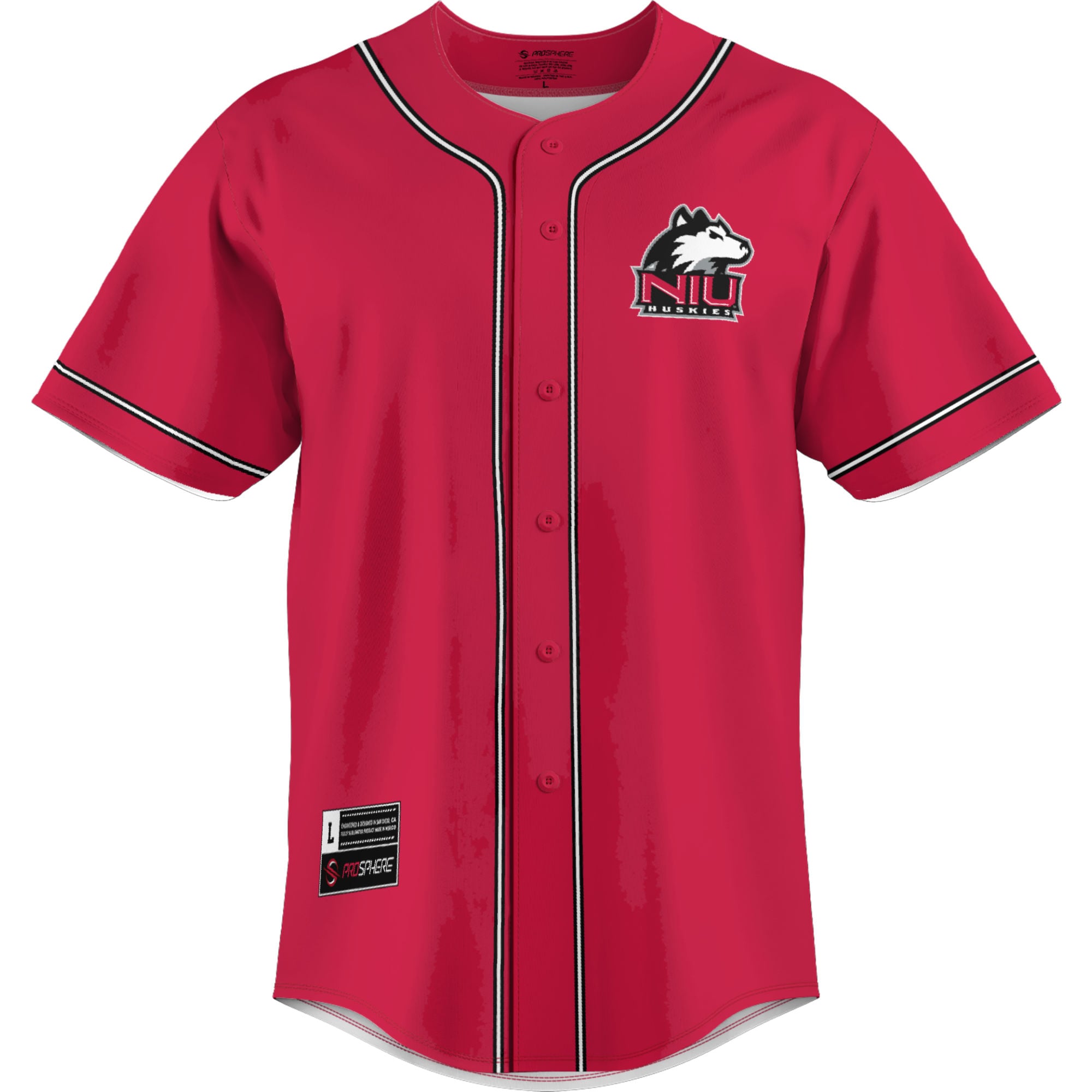 Northern Illinois Huskies Lightweight Baseball Jersey Cardinal - front view