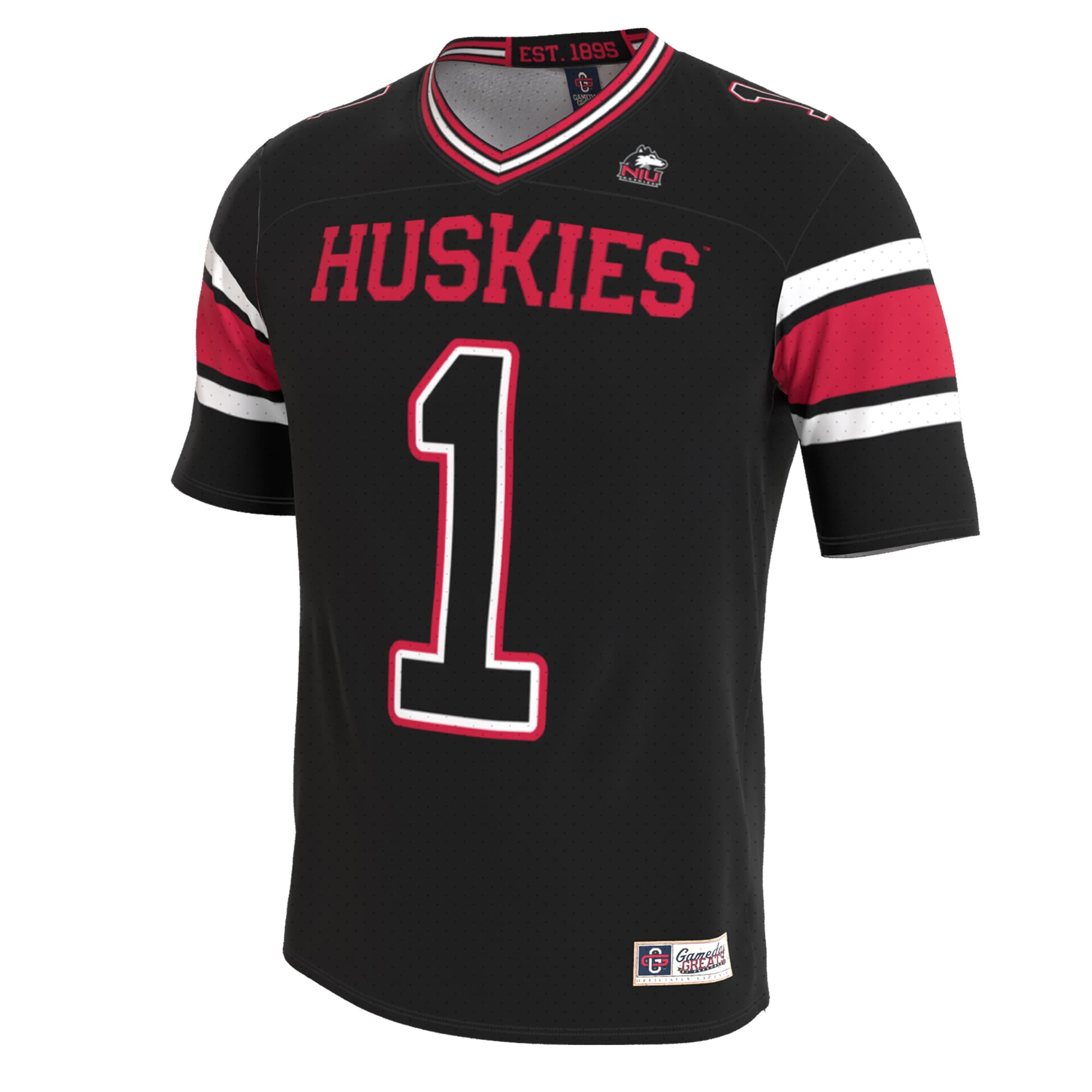 Northern Illinois Huskies Youth Lightweight Collegiate Football Blackout Fashion - front view
