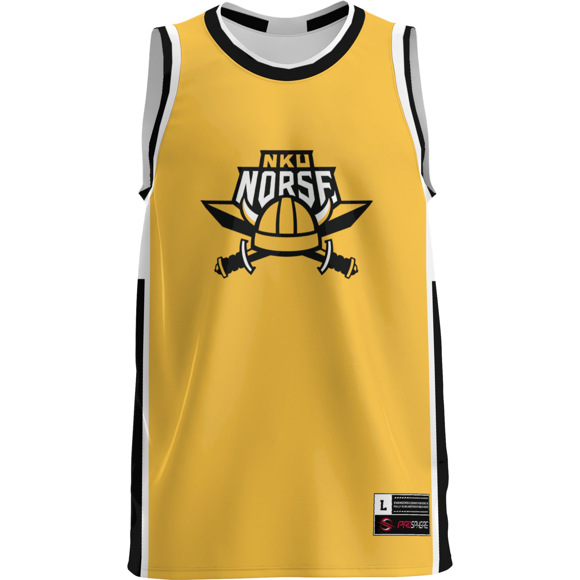 Northern Kentucky University Norse Lightweight Basketball Jersey Gold - front view