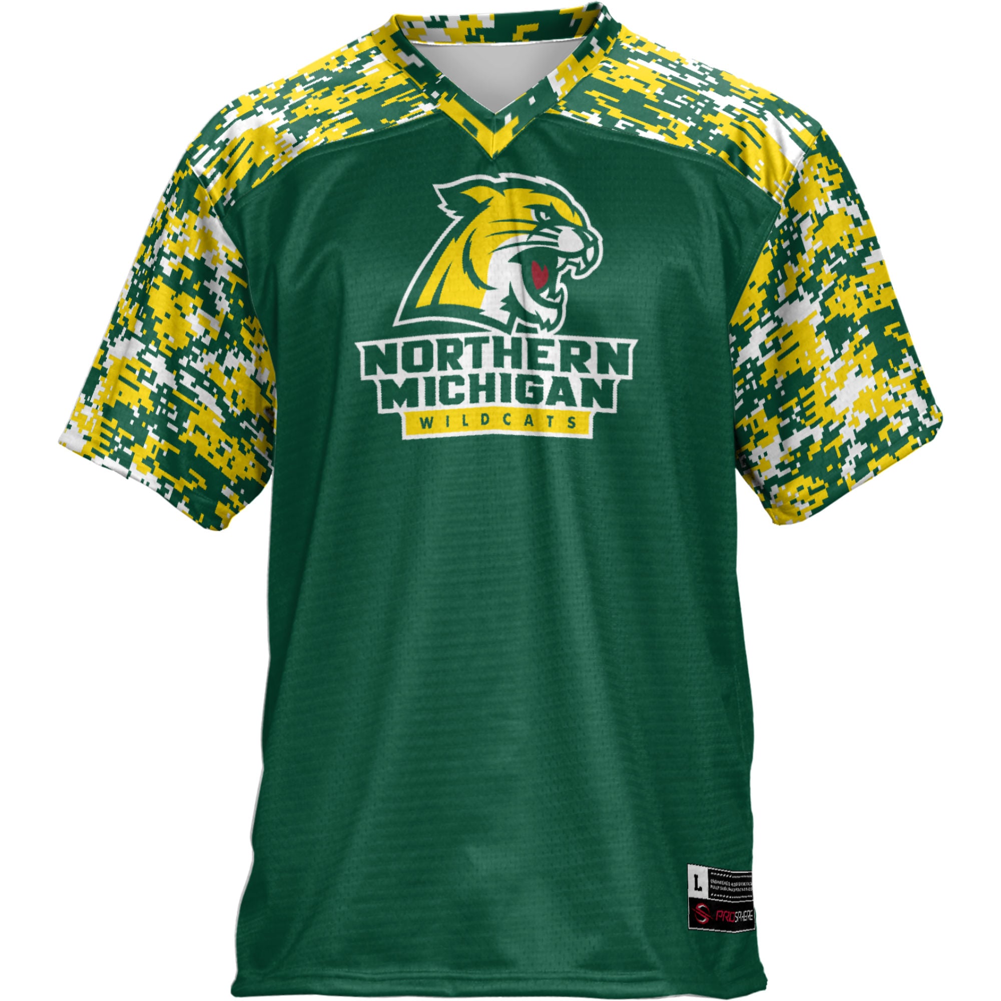 Northern Michigan Wildcats Football Jersey Green - front view