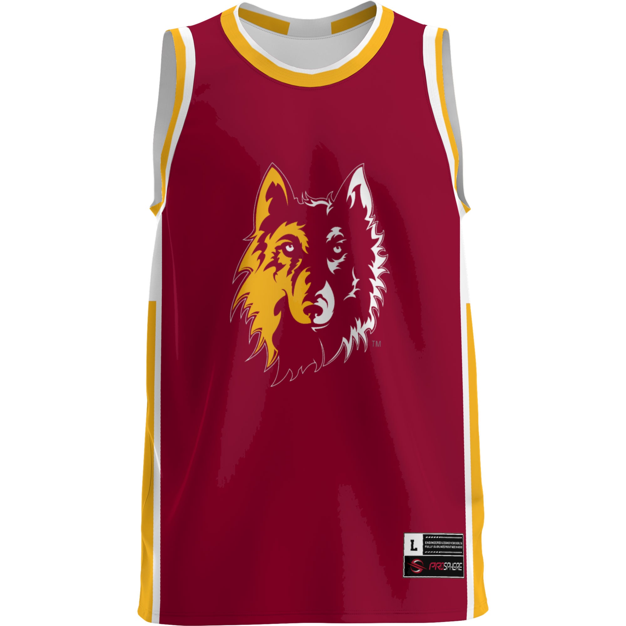 Northern State University Wolves Lightweight Basketball Jersey Maroon - front view