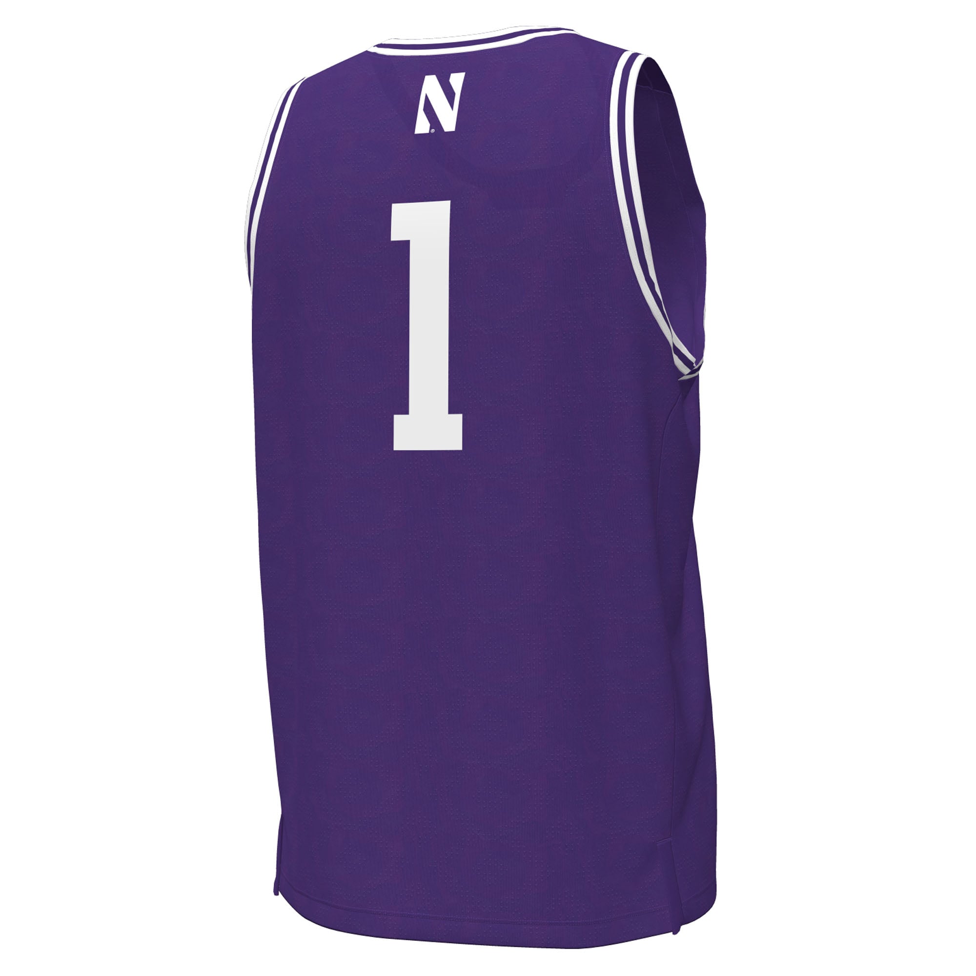 #1 Northwestern Wildcats Basketball Jersey Purple - back view