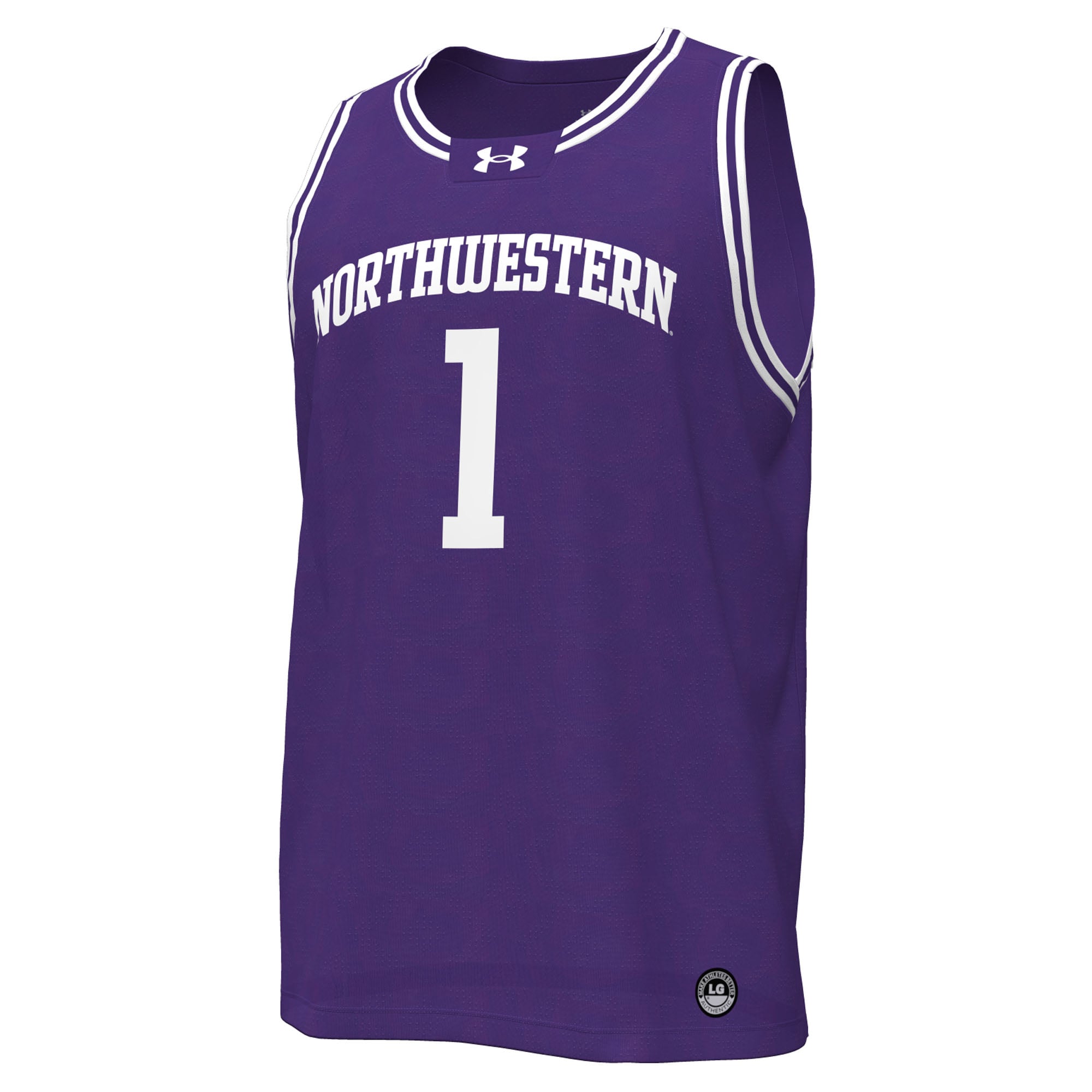 #1 Northwestern Wildcats Basketball Jersey Purple - front view