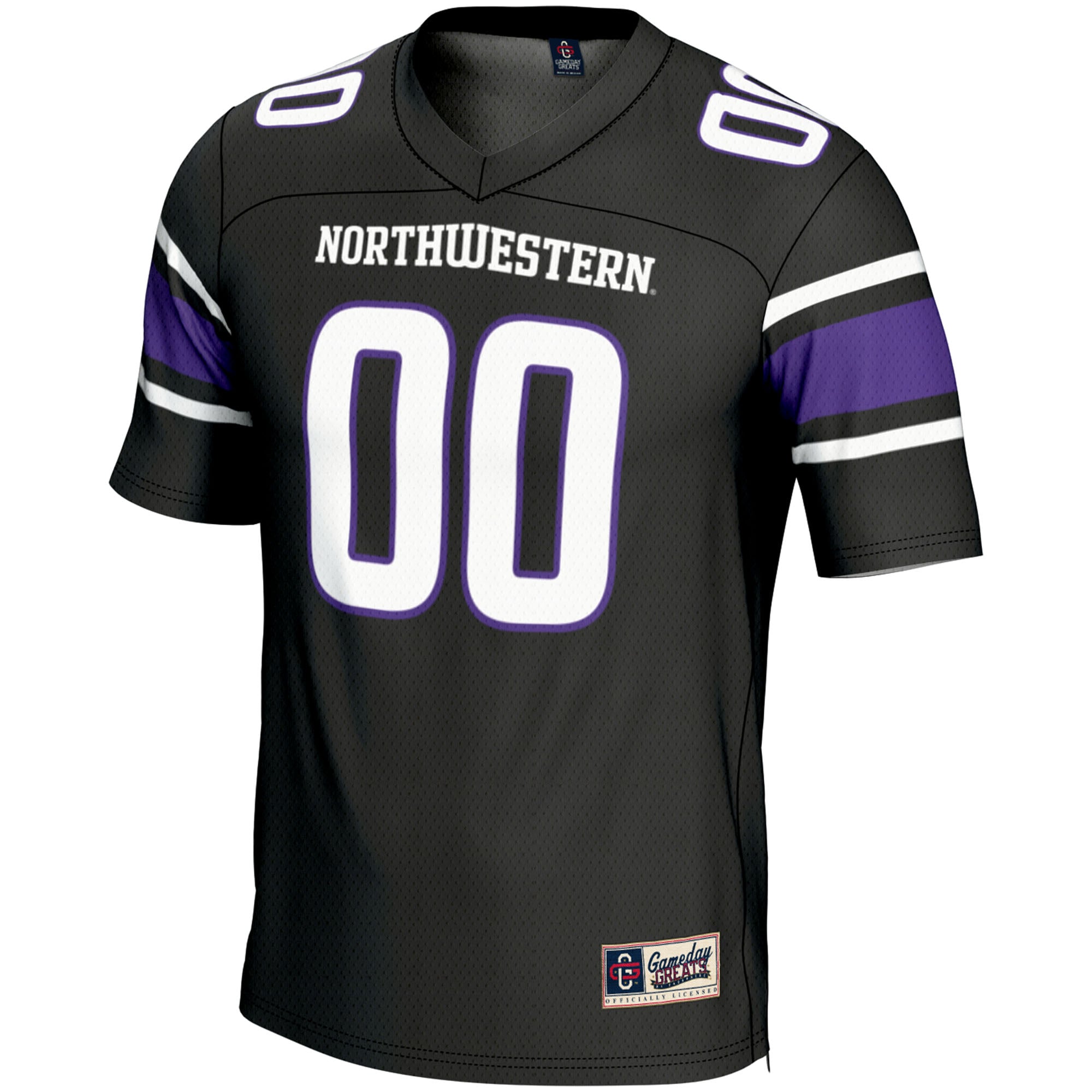 Northwestern Wildcats Football Jersey Black - front view