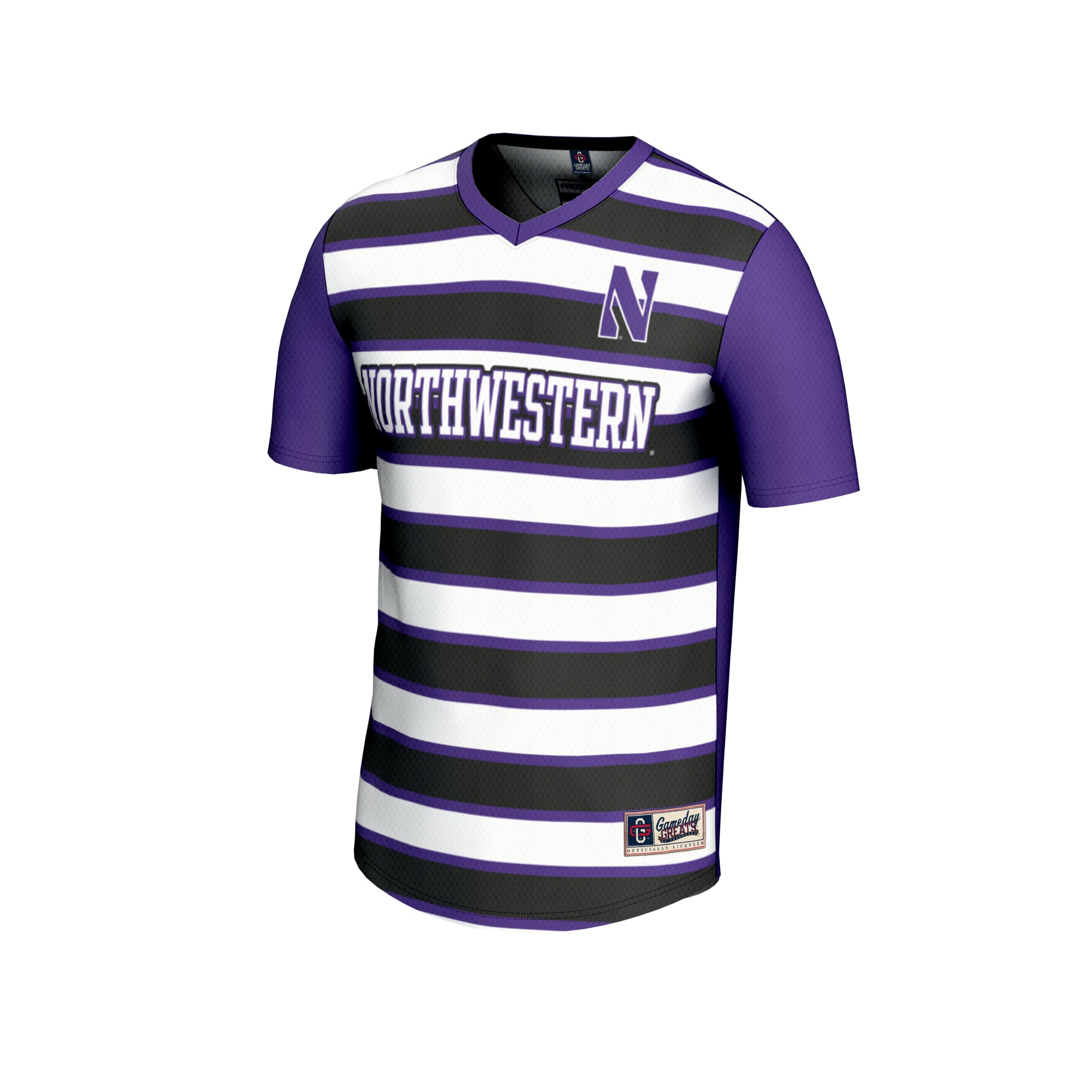Northwestern Wildcats Unisex Collegiate Women's Soccer Lightweight Fashion Jersey - front view