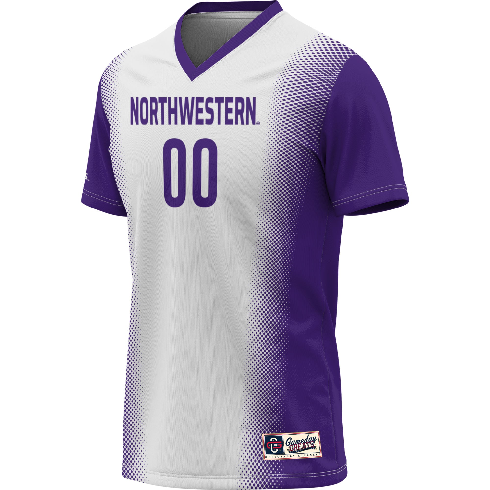 Northwestern Wildcats Youth Lightweight Women's Soccer Jersey White - front view