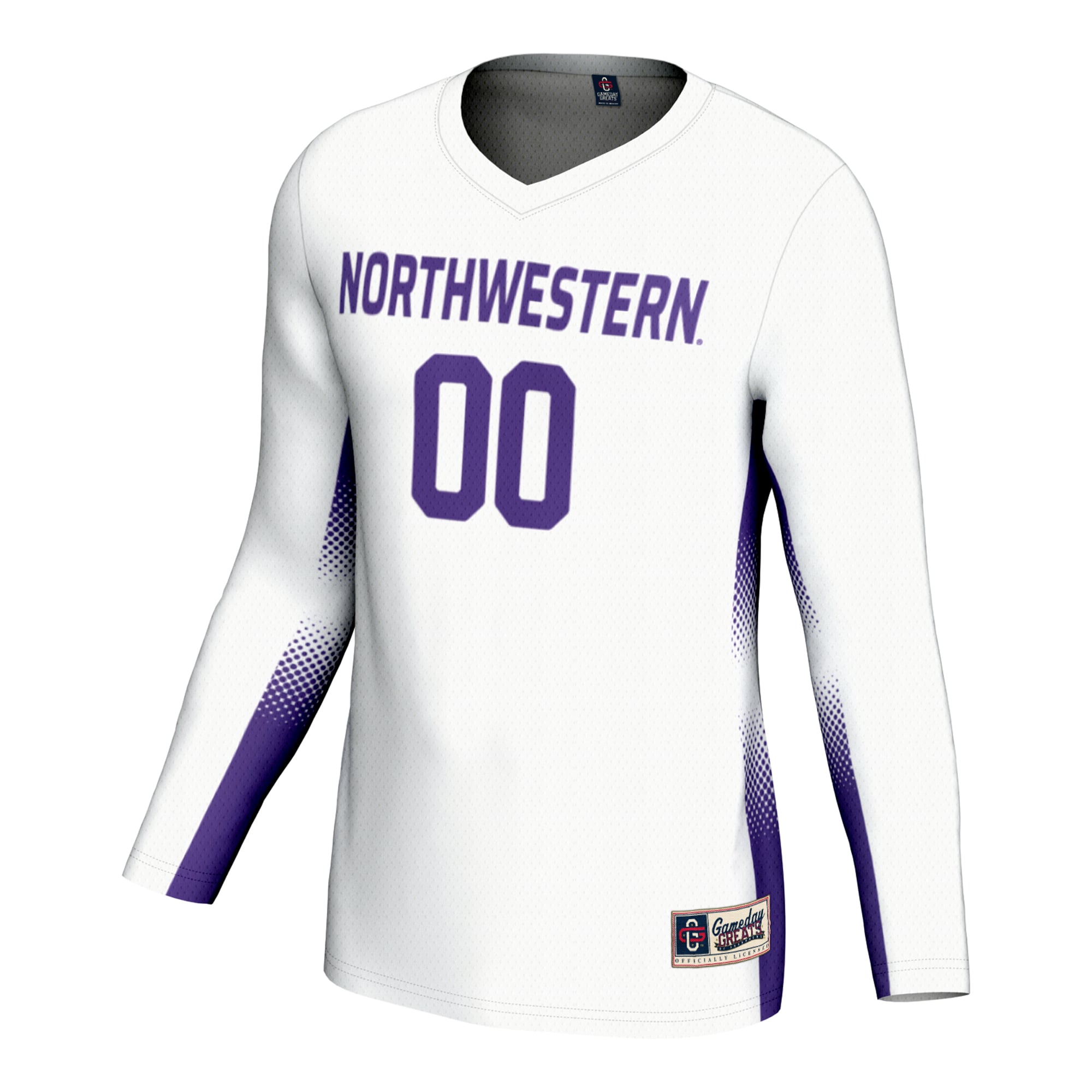 Northwestern Wildcats Youth Lightweight Women's Volleyball Jersey - White - front view