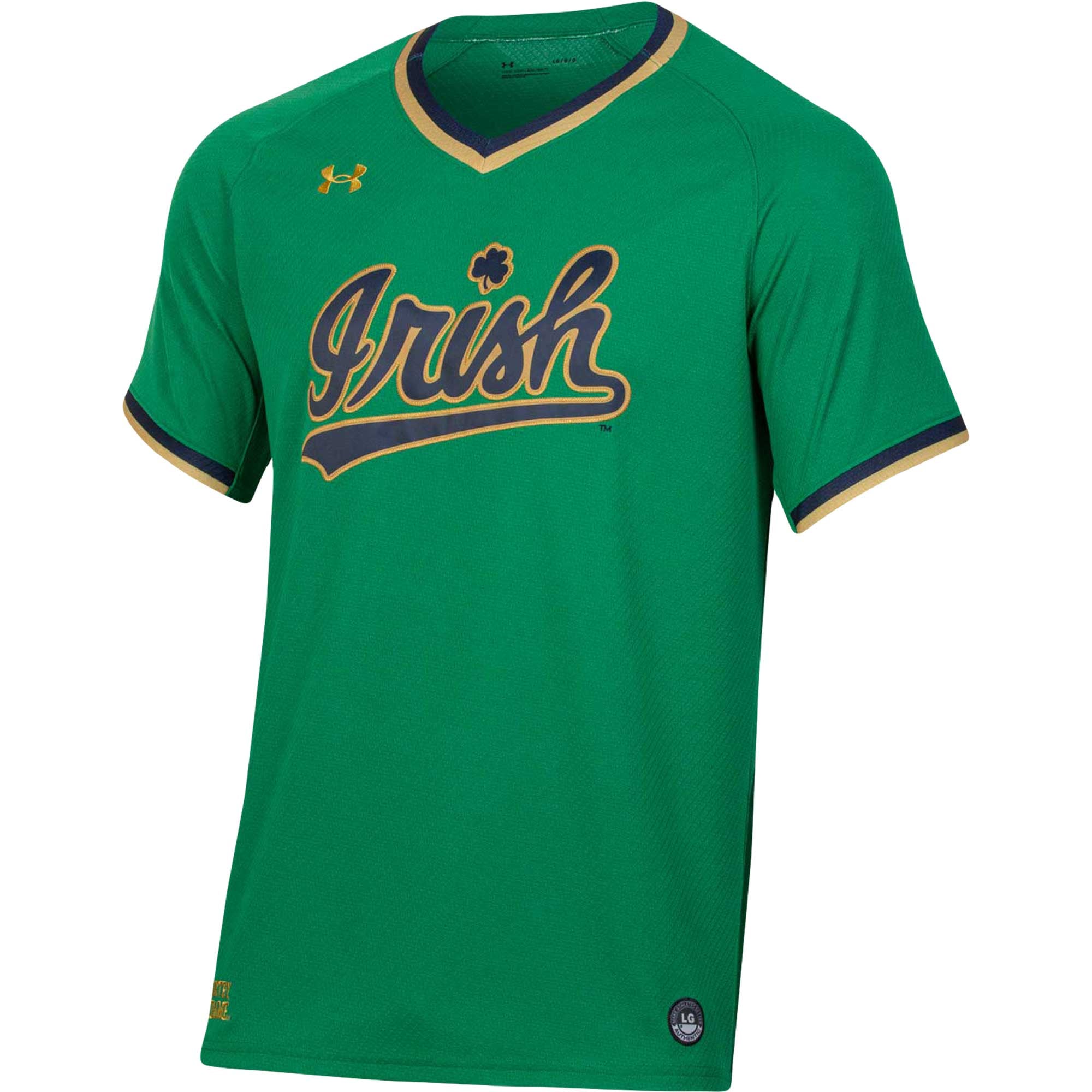 Notre Dame Fighting Irish Baseball Jersey Green - front view