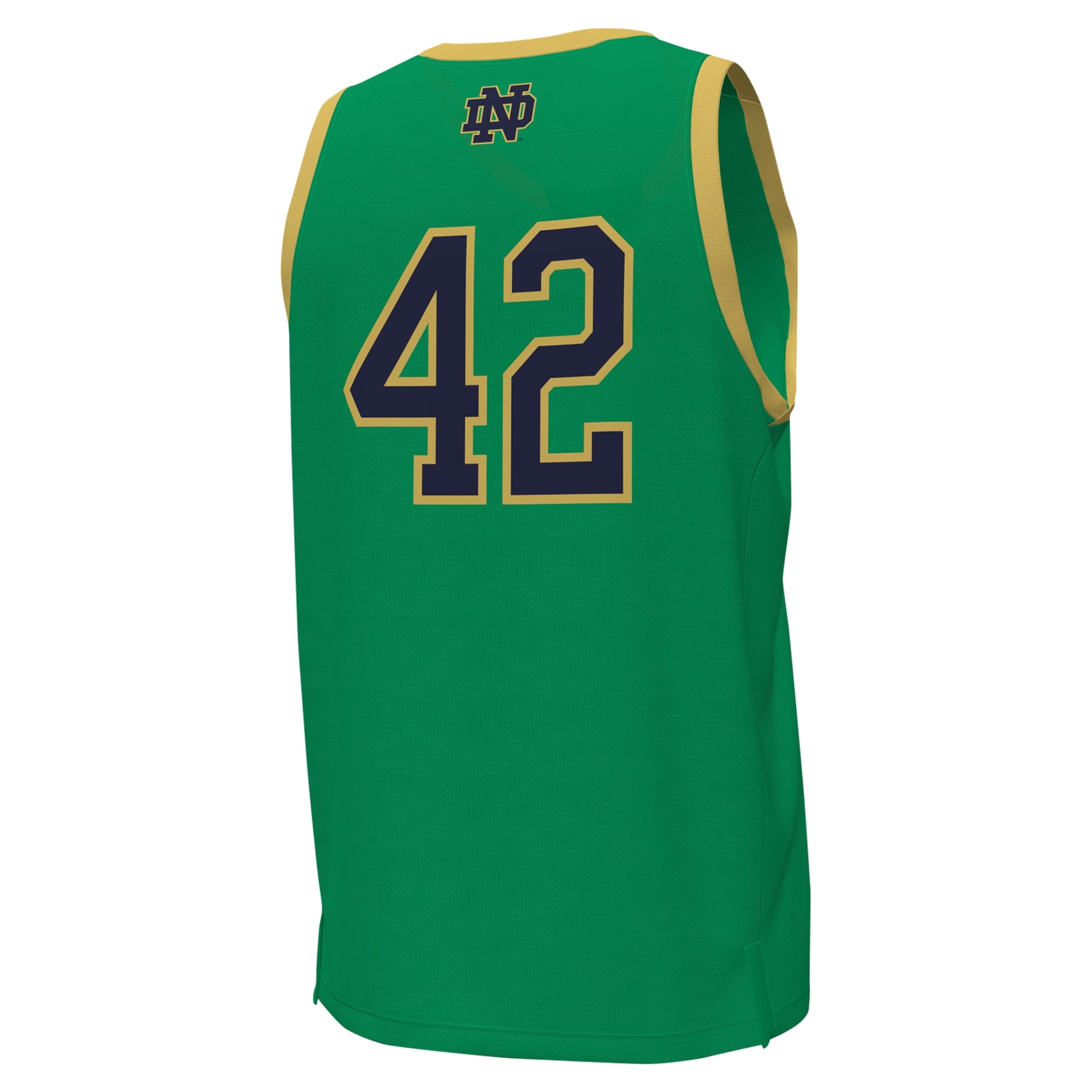 # Notre Dame Fighting Irish Basketball Jersey Kelly Green - back view