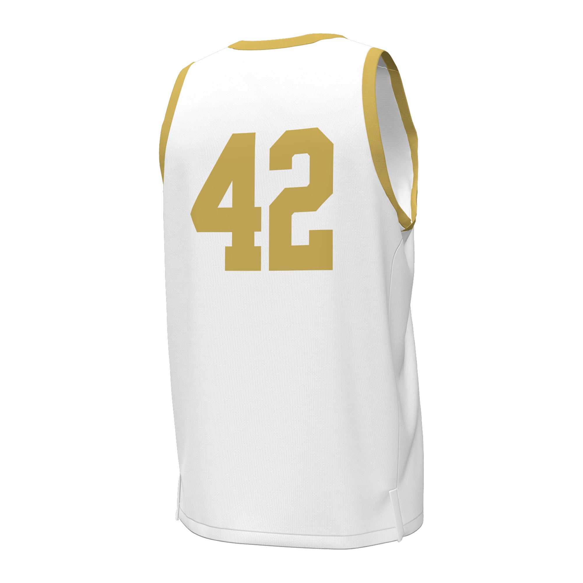 #42 Notre Dame Fighting Irish Basketball Jersey White - back view