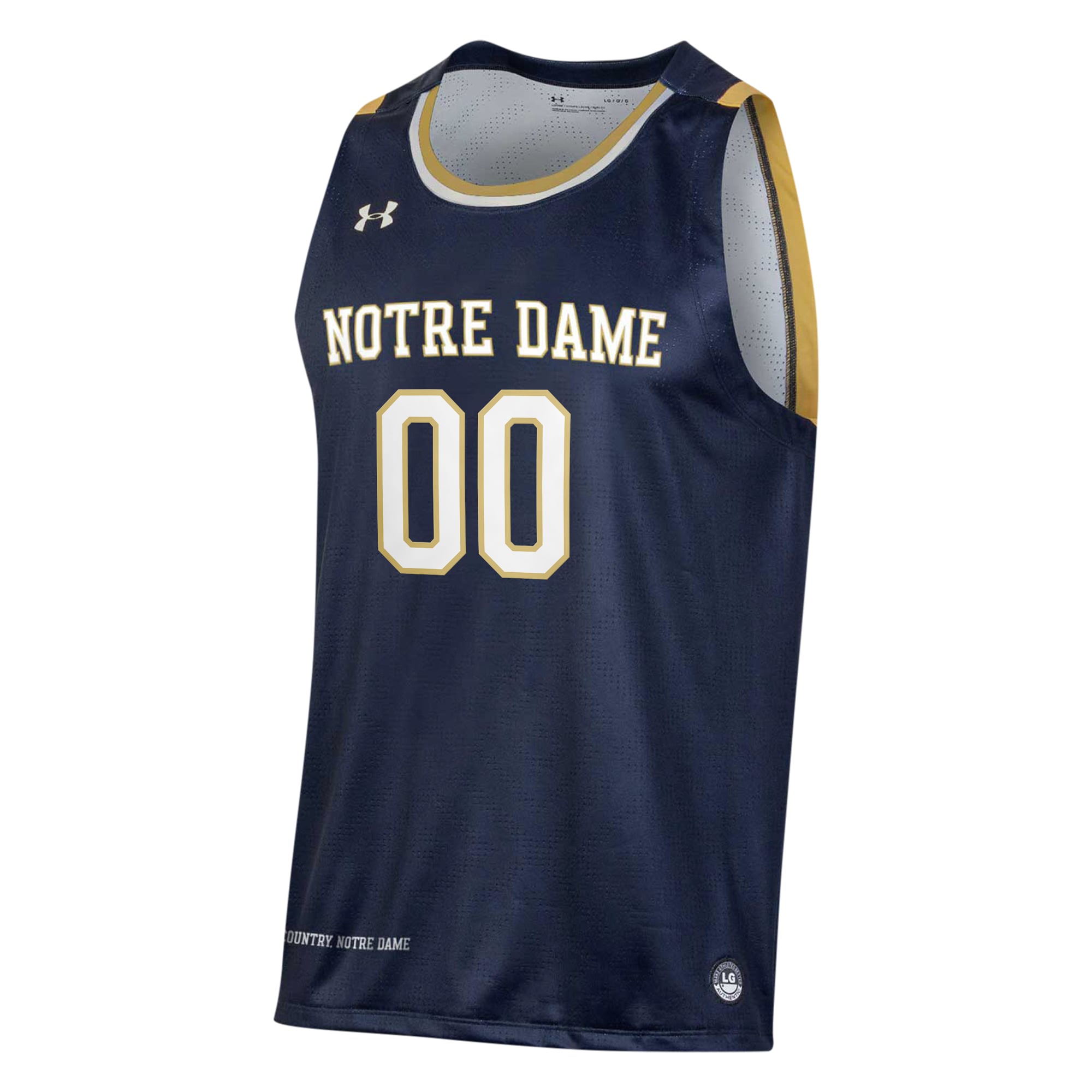 Notre Dame Fighting Irish Custom Alternate Basketball Jersey Navy - front view