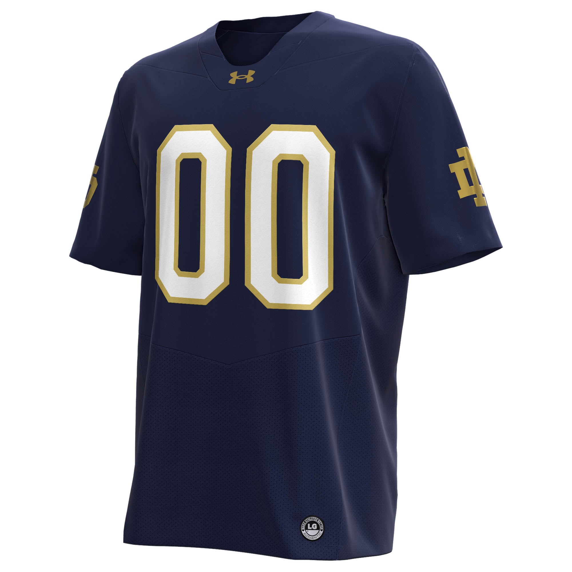 Notre Dame Fighting Irish Custom Football Jersey Navy - front view