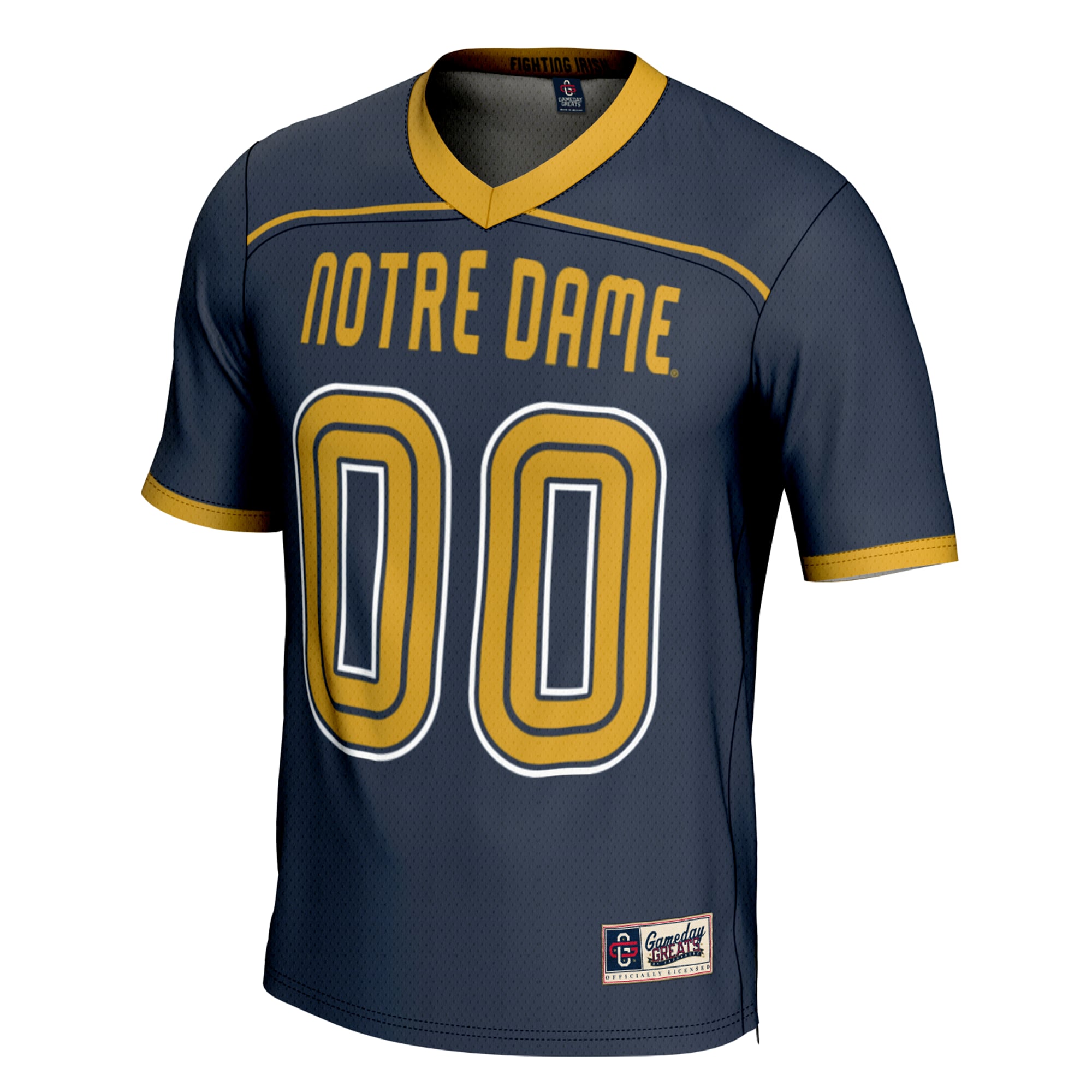 Notre Dame Fighting Irish Lacrosse Lightweight Jersey Navy - front view
