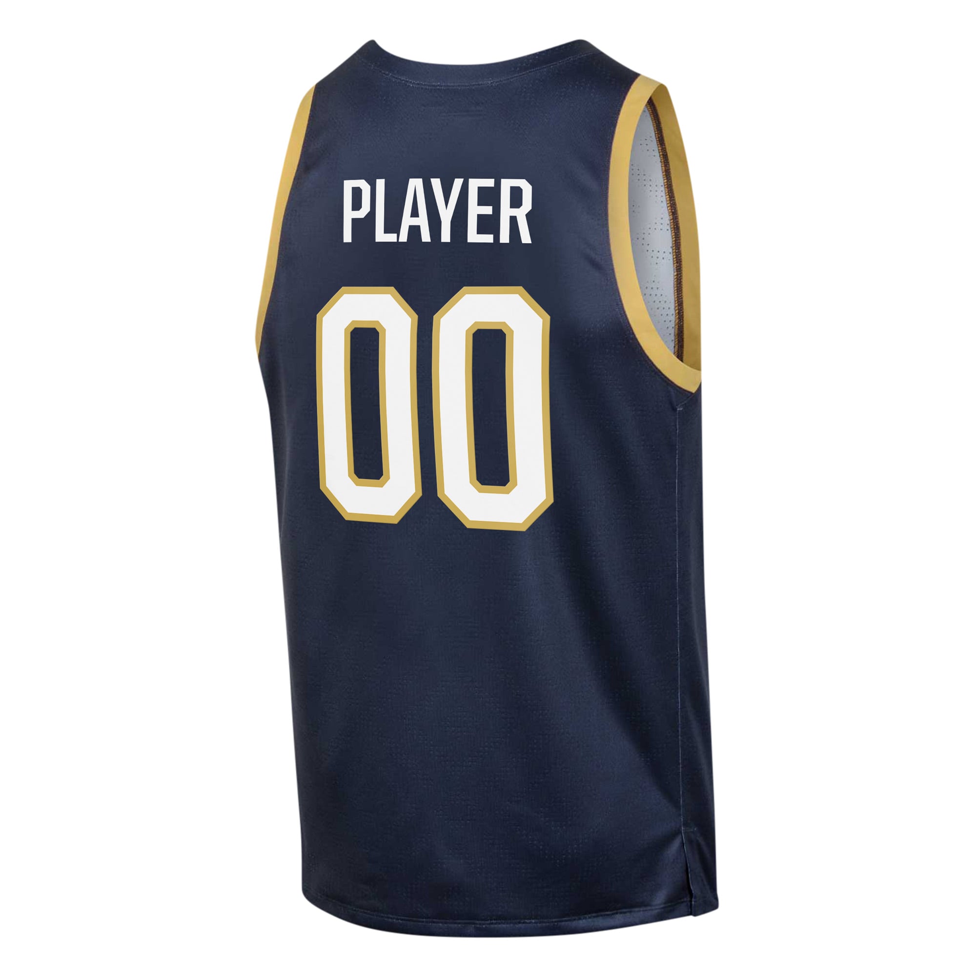 Notre Dame Fighting Irish Men's Basketball Jersey Navy - back view