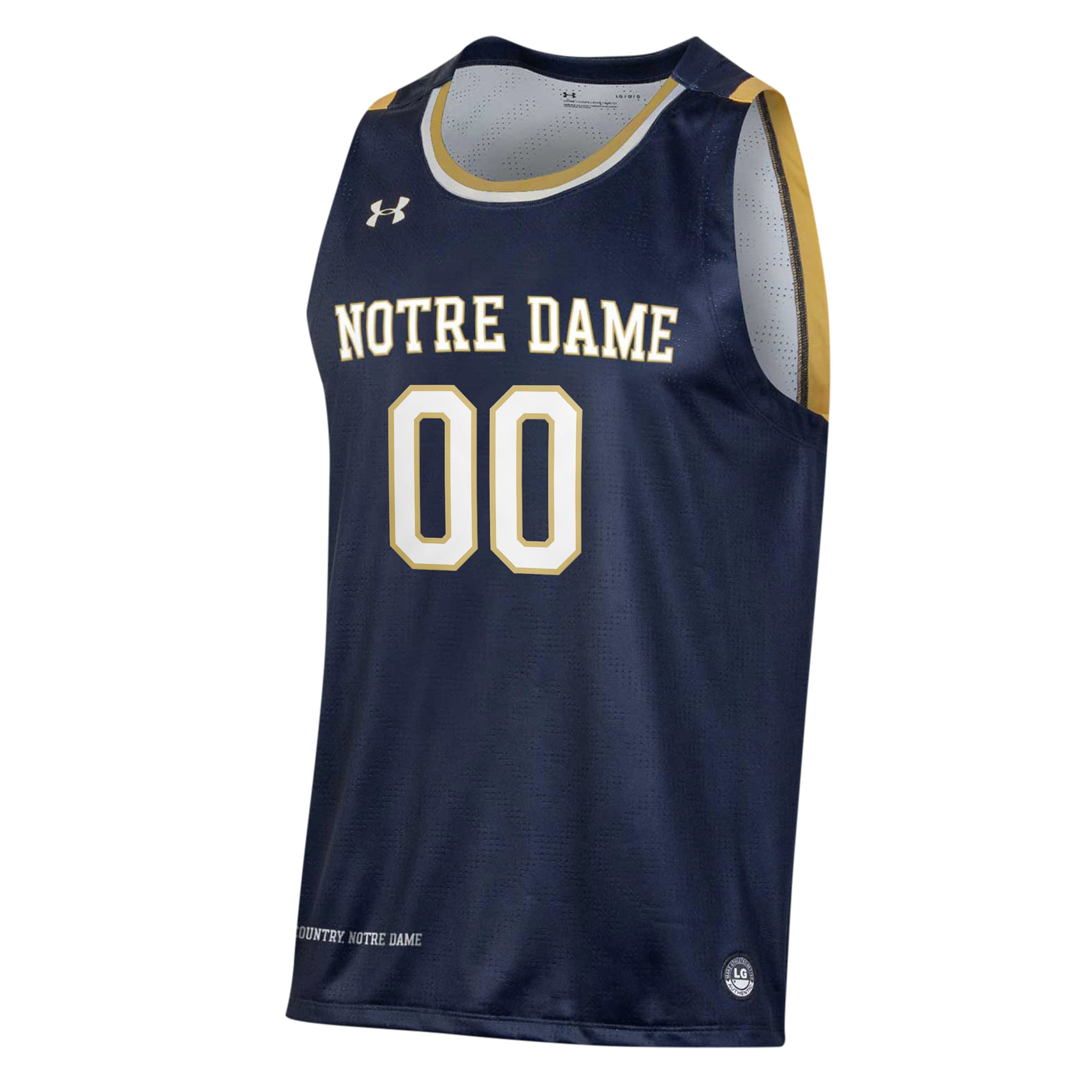 Notre Dame Fighting Irish Men's Basketball Jersey Navy - front view