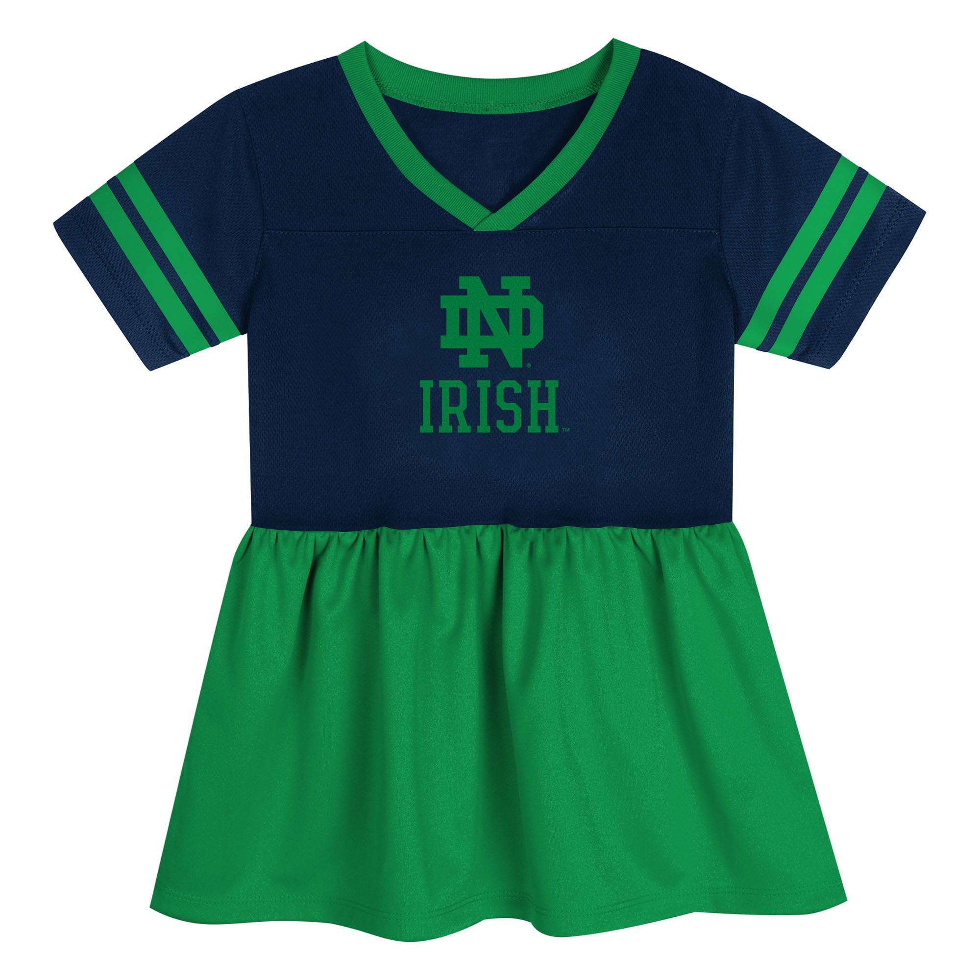 Notre Dame Fighting Irish Toddler Toddler Fashion Jersey Navy/Green - front view