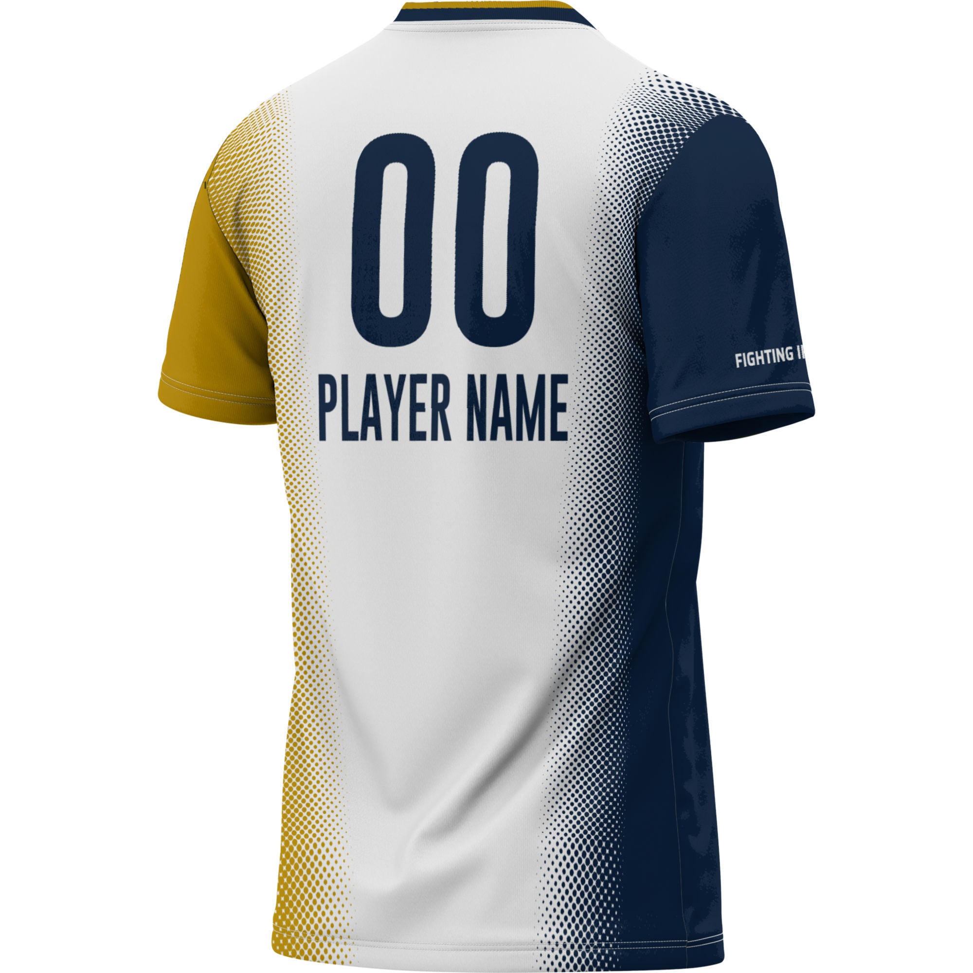 Notre Dame Fighting Irish Youth Lightweight Women's Soccer Jersey White - back view