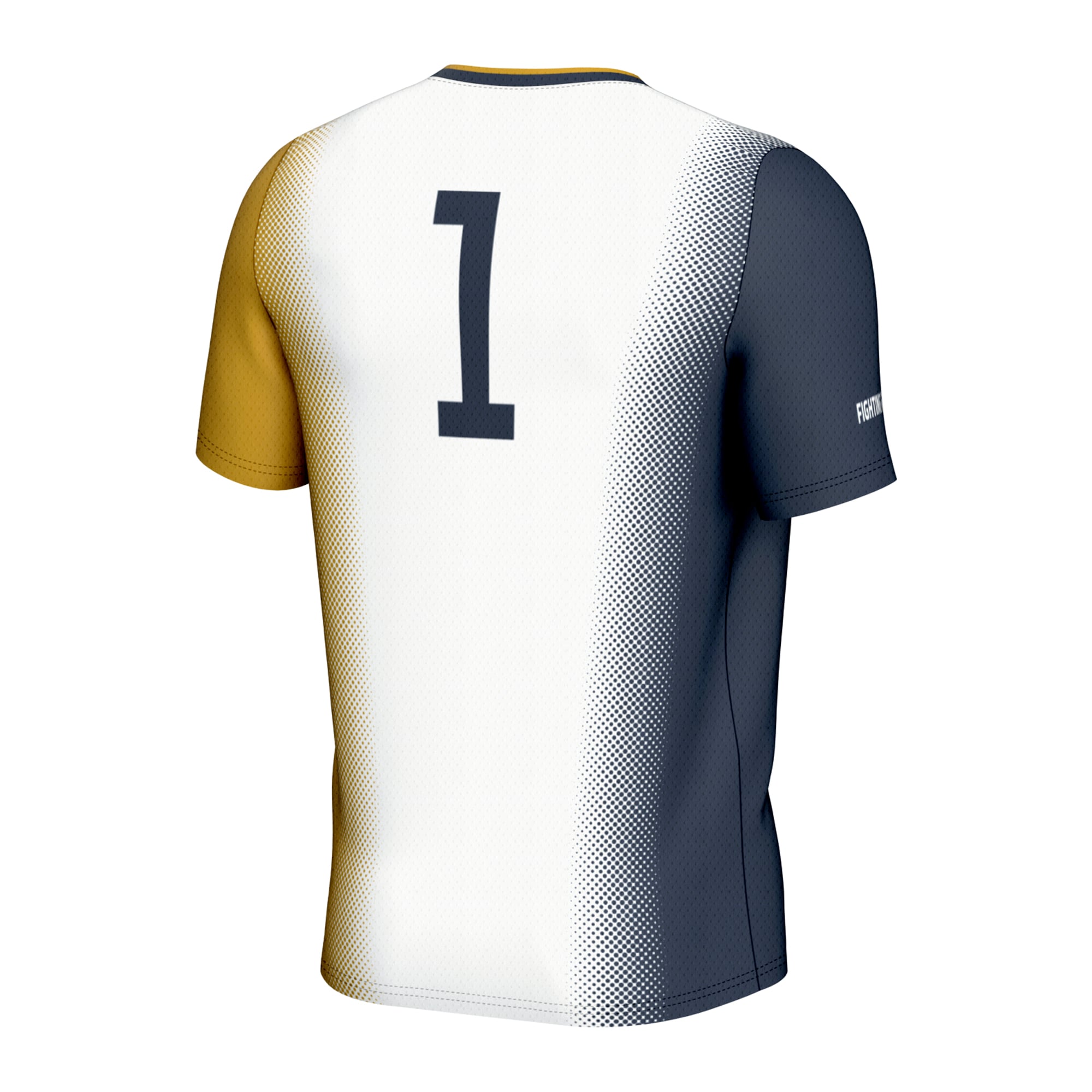 #1 Notre Dame Fighting Irish Unisex Lightweight Women's Soccer Jersey White - back view