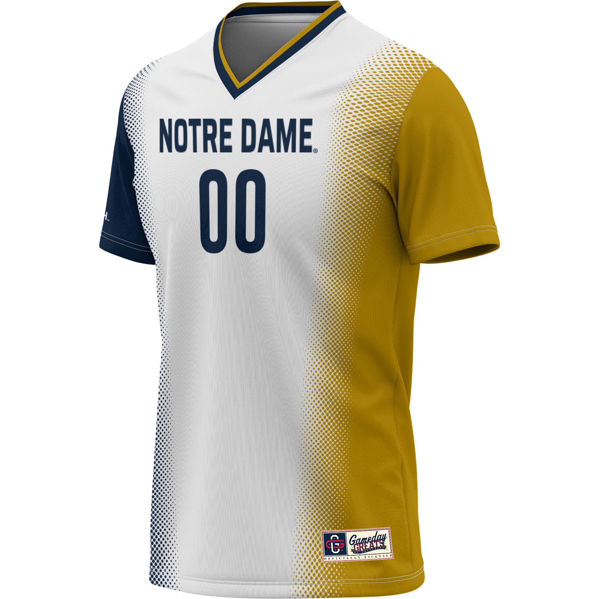 Notre Dame Fighting Irish Youth Lightweight Women's Soccer Jersey White - front view