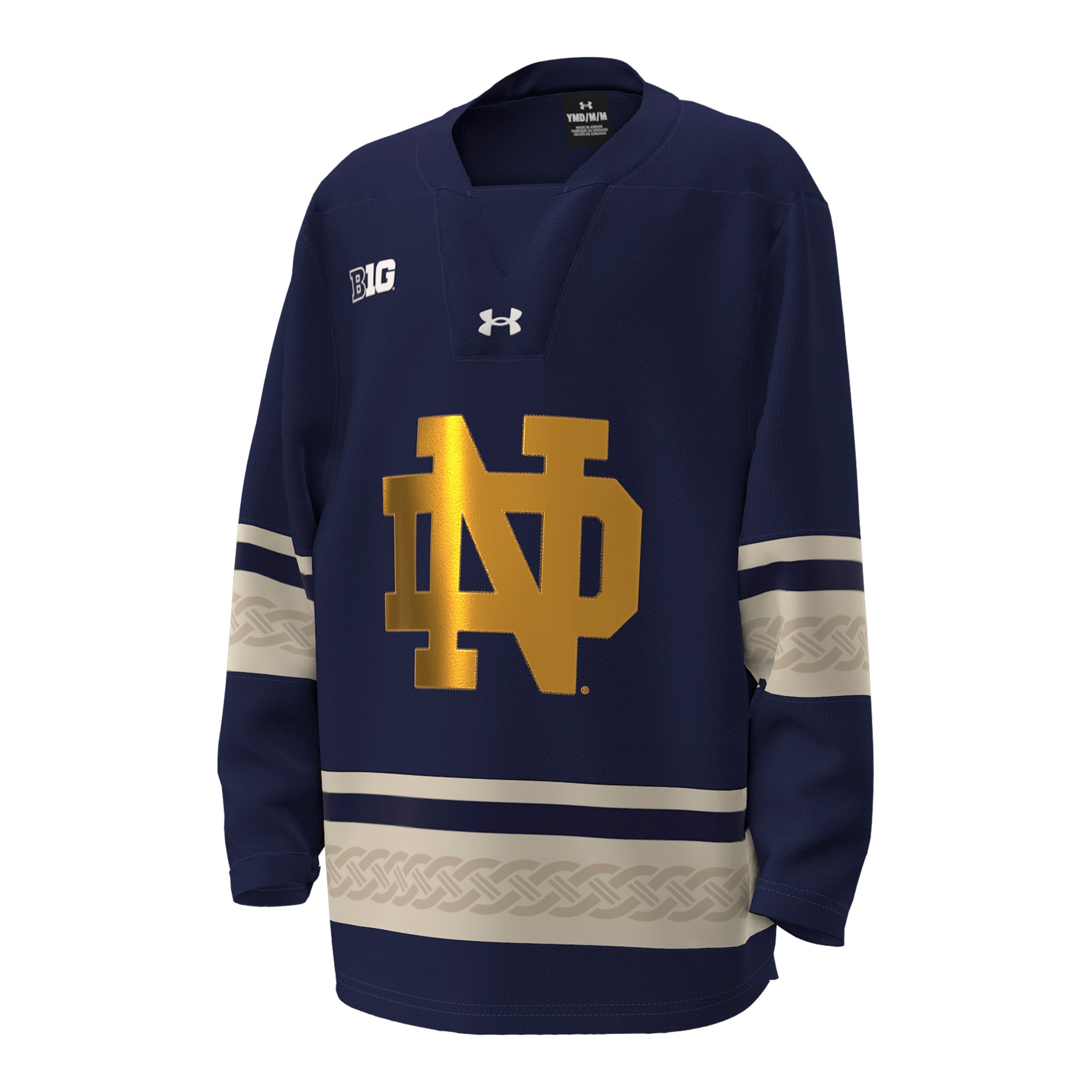 #42 Notre Dame Fighting Irish Youth Alternate Hockey Jersey Navy - front view
