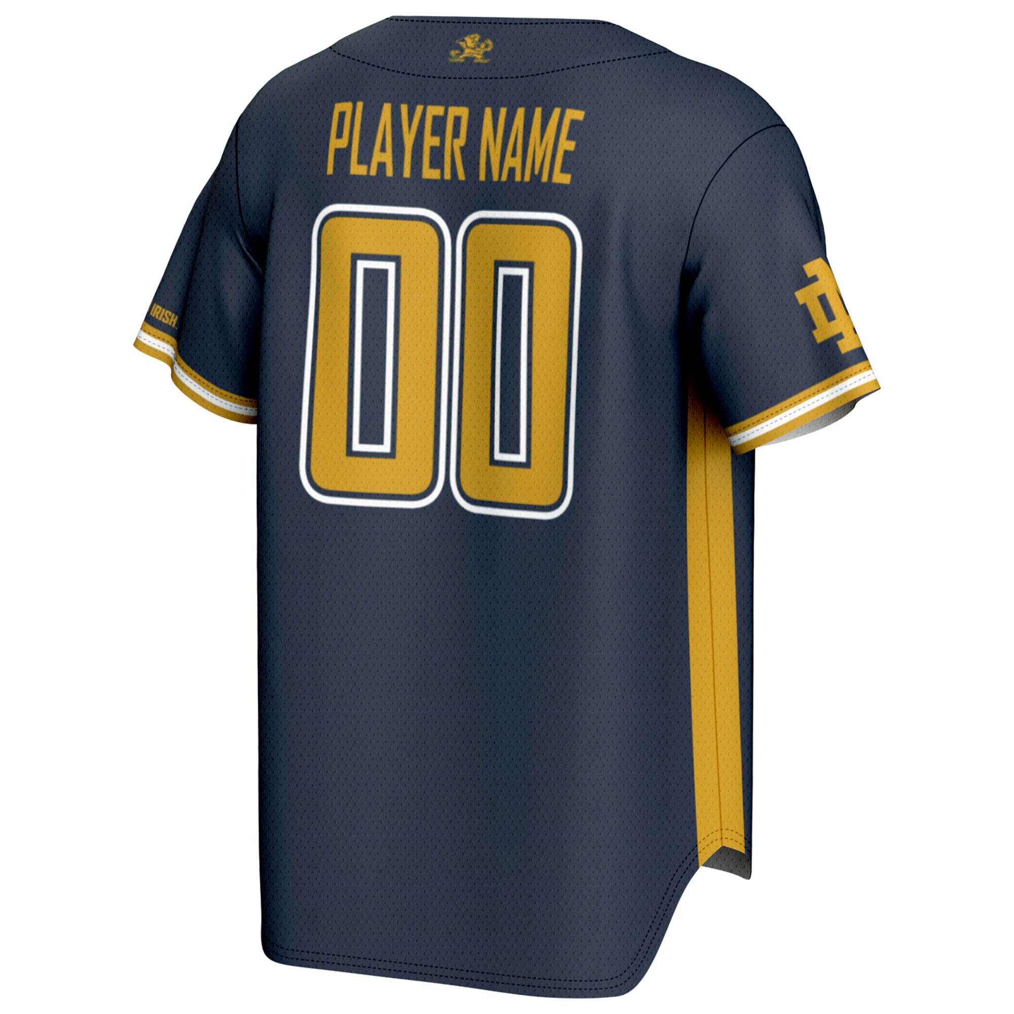 Notre Dame Fighting Irish Youth Baseball Lightweight Jersey Navy - back view