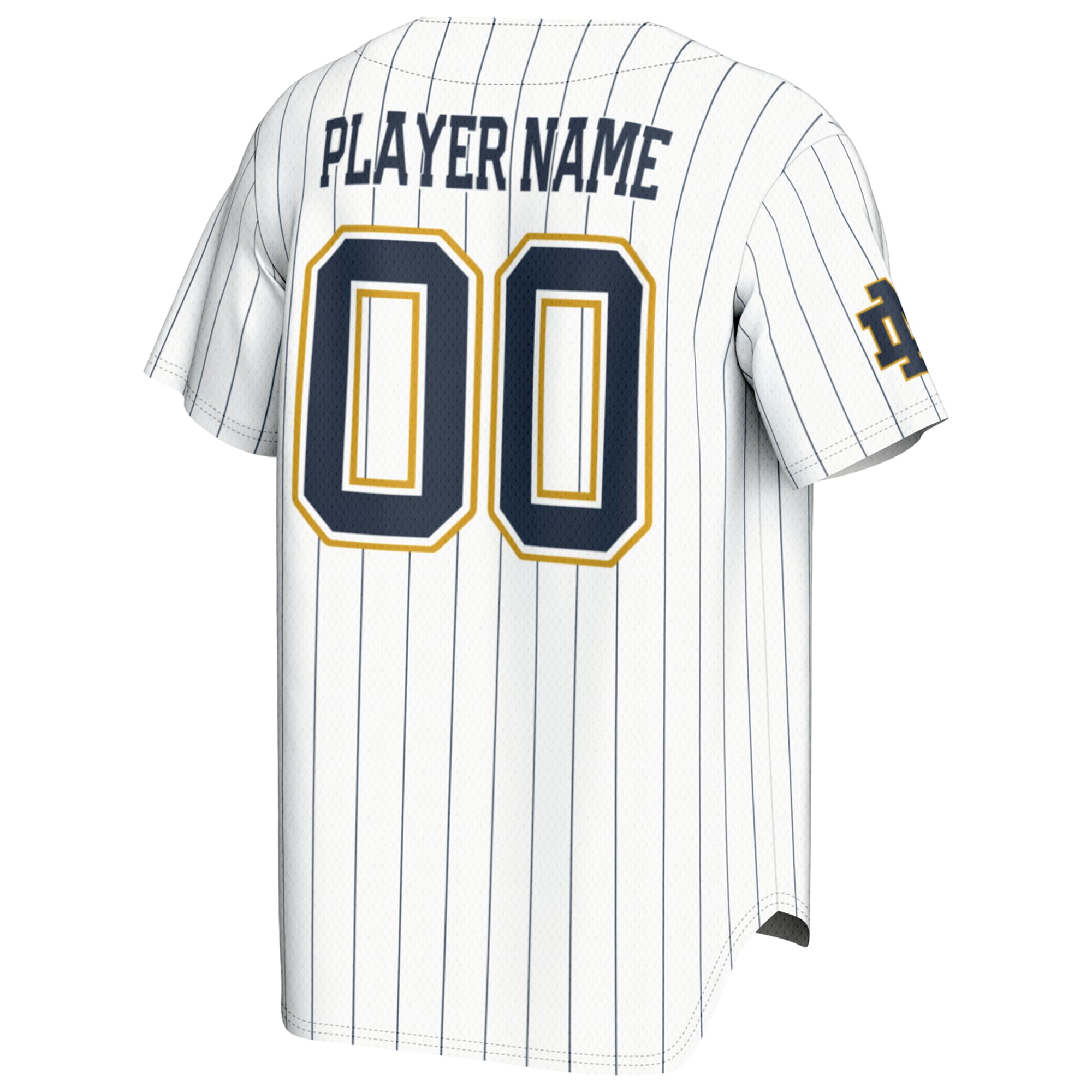 Notre Dame Fighting Irish Youth Baseball Lightweight Jersey White - back view