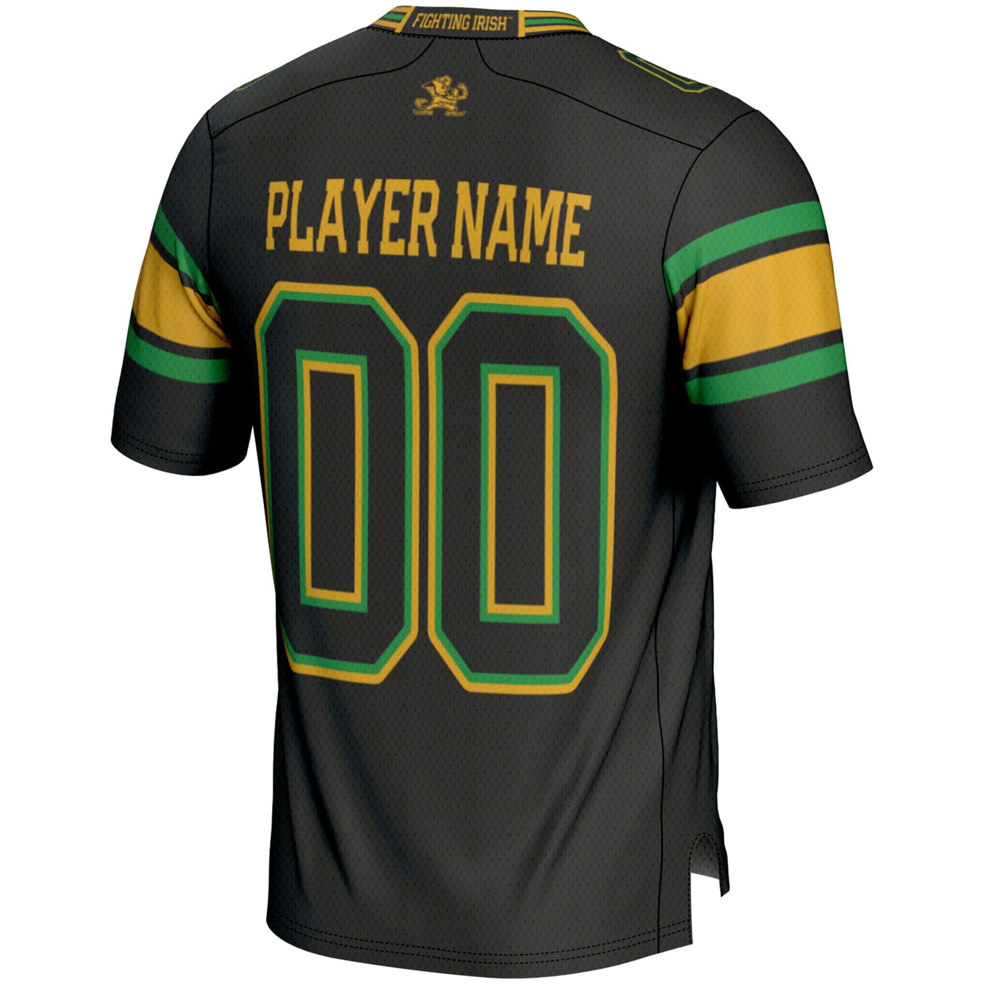 Notre Dame Fighting Irish Youth Football Jersey Black - back view