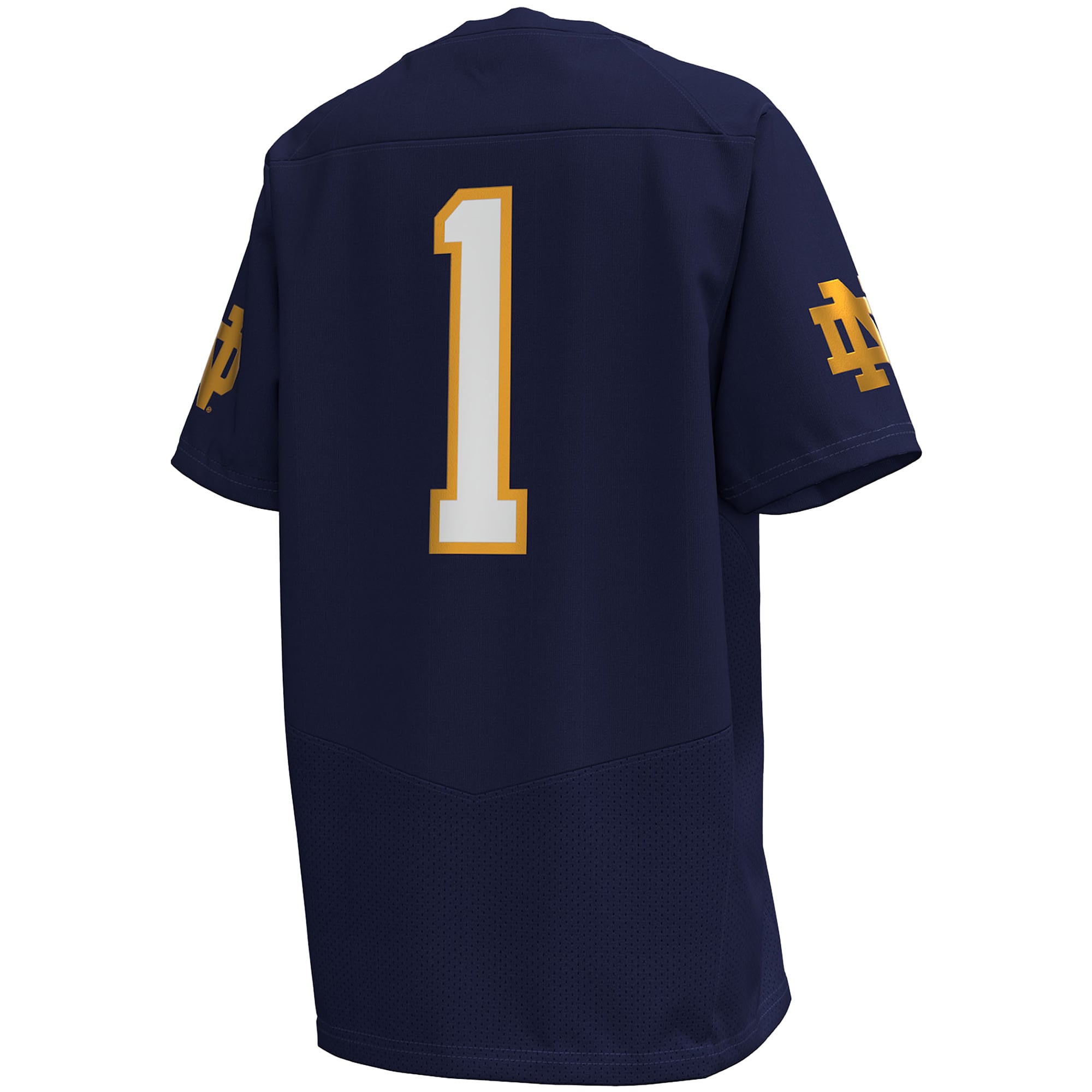 Notre Dame Fighting Irish Youth Football Jersey Navy - back view