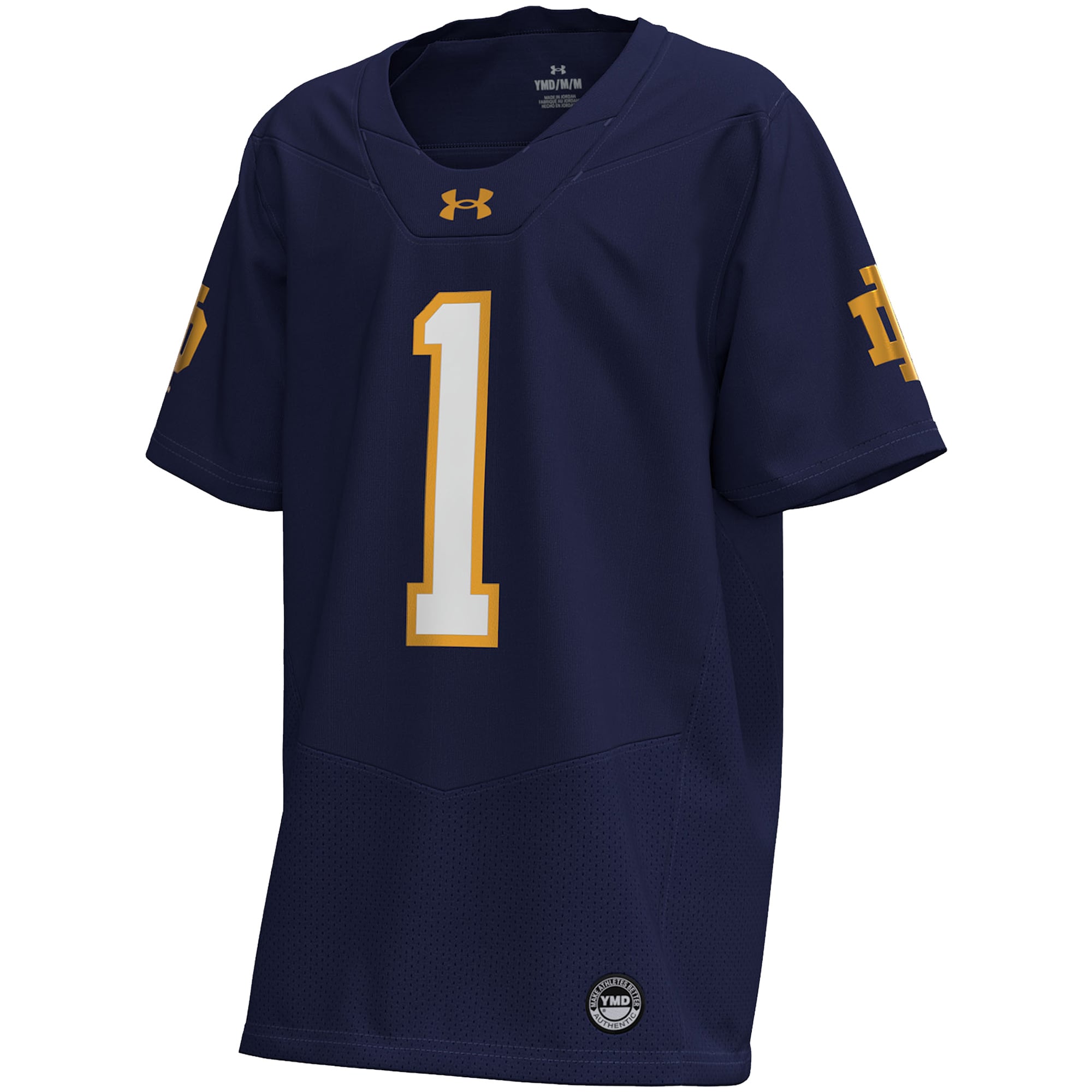 Notre Dame Fighting Irish Youth Football Jersey Navy - front view