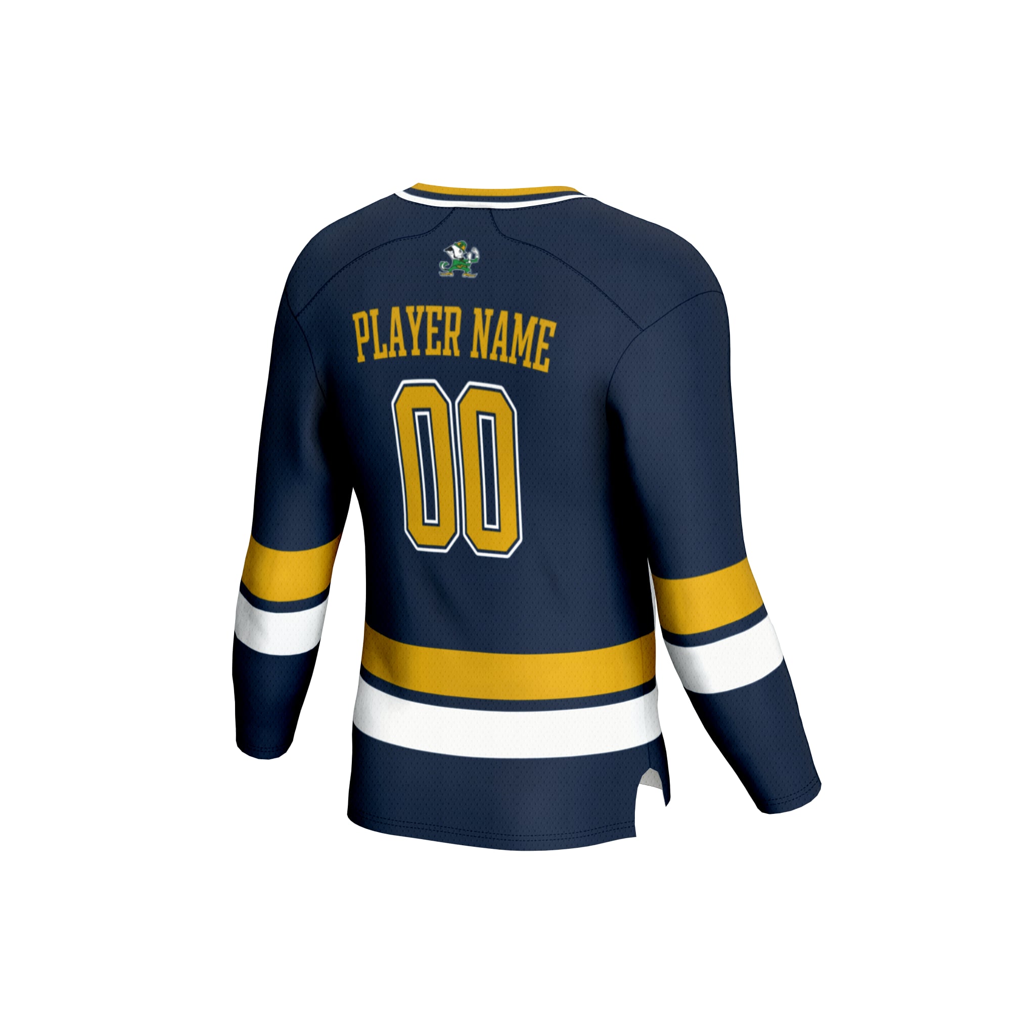 Notre Dame Fighting Irish Youth Lightweight Men's Hockey Jersey Navy - back view