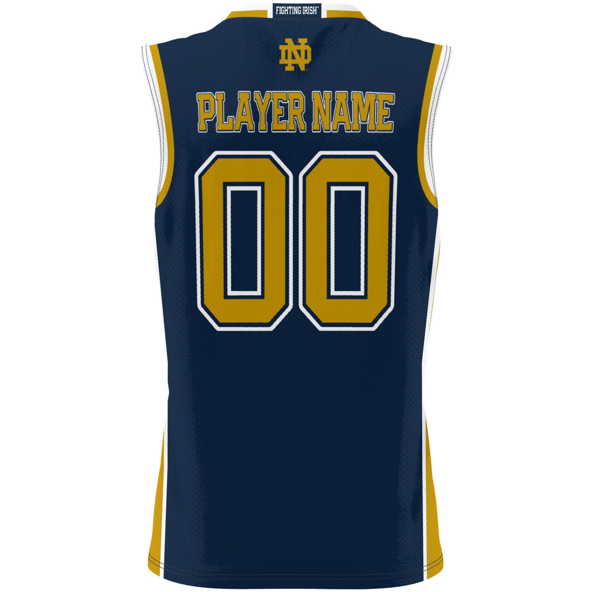 Notre Dame Fighting Irish Youth Lightweight Women's Basketball Jersey Navy - back view
