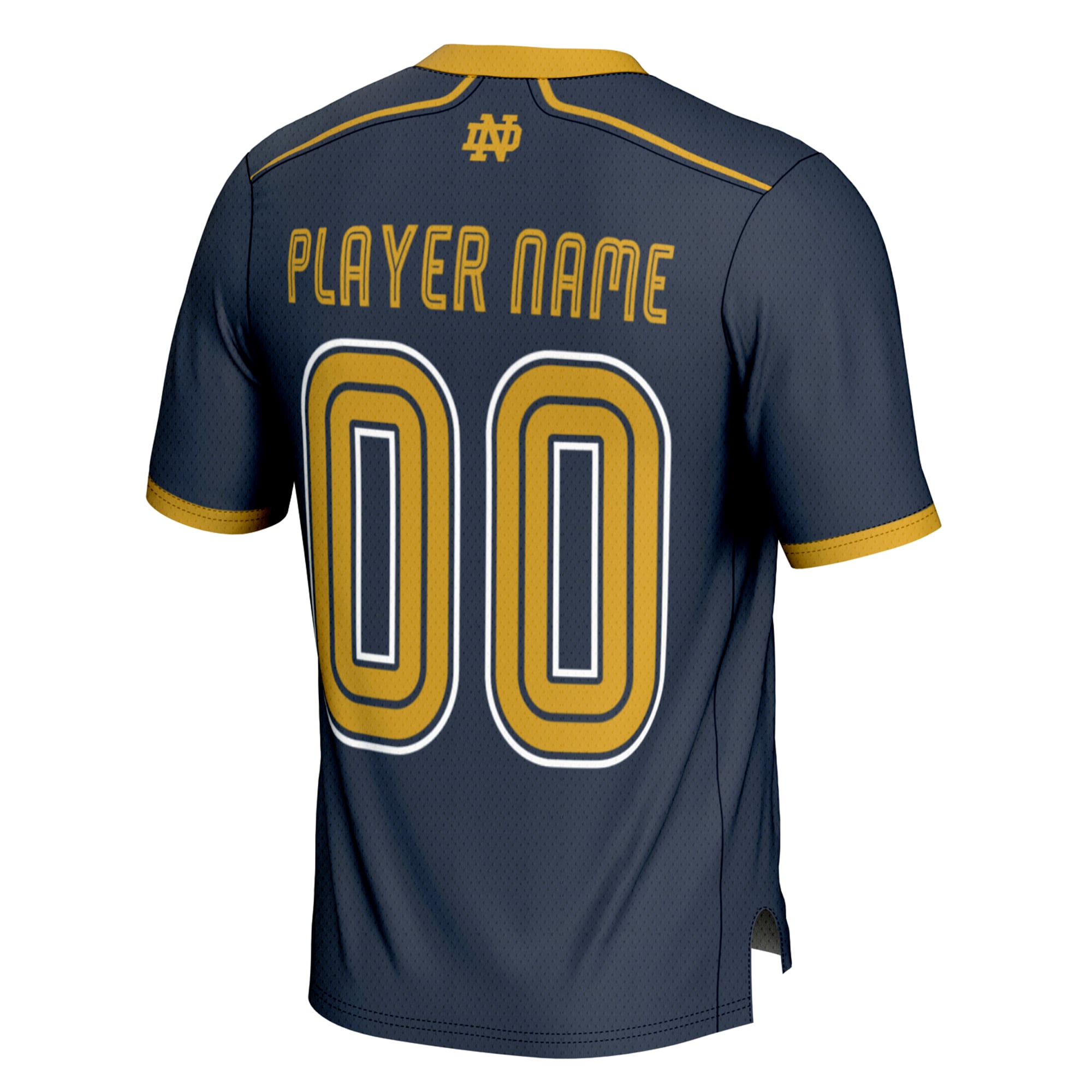 Notre Dame Fighting Irish Youth Men's Lacrosse Lightweight Jersey Navy - back view