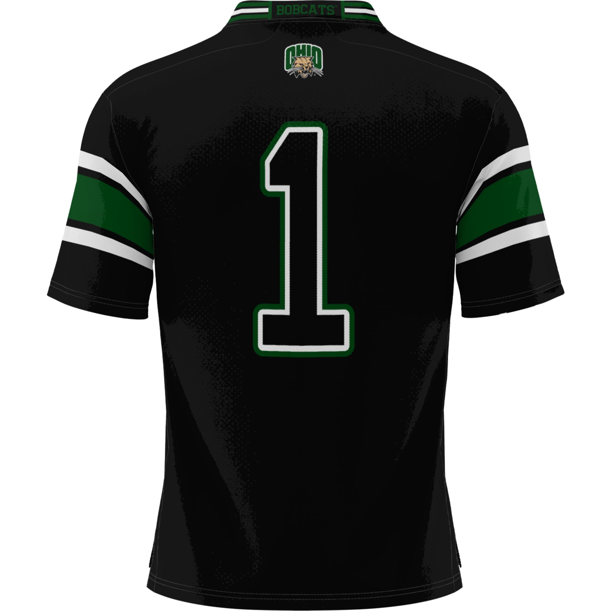 #1 Ohio Bobcats Football Jersey Black - back view