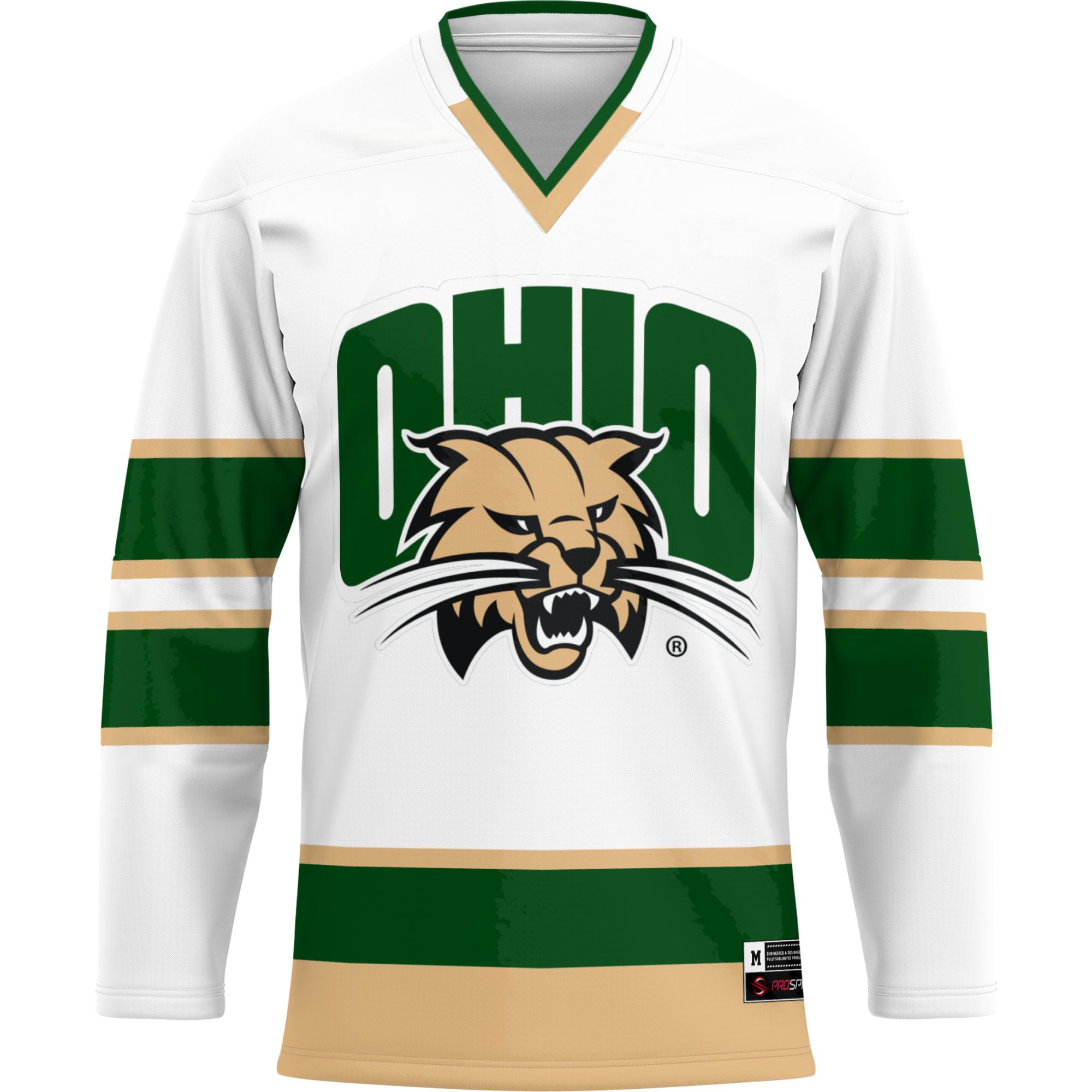 Ohio Bobcats Hockey Jersey Green - front view