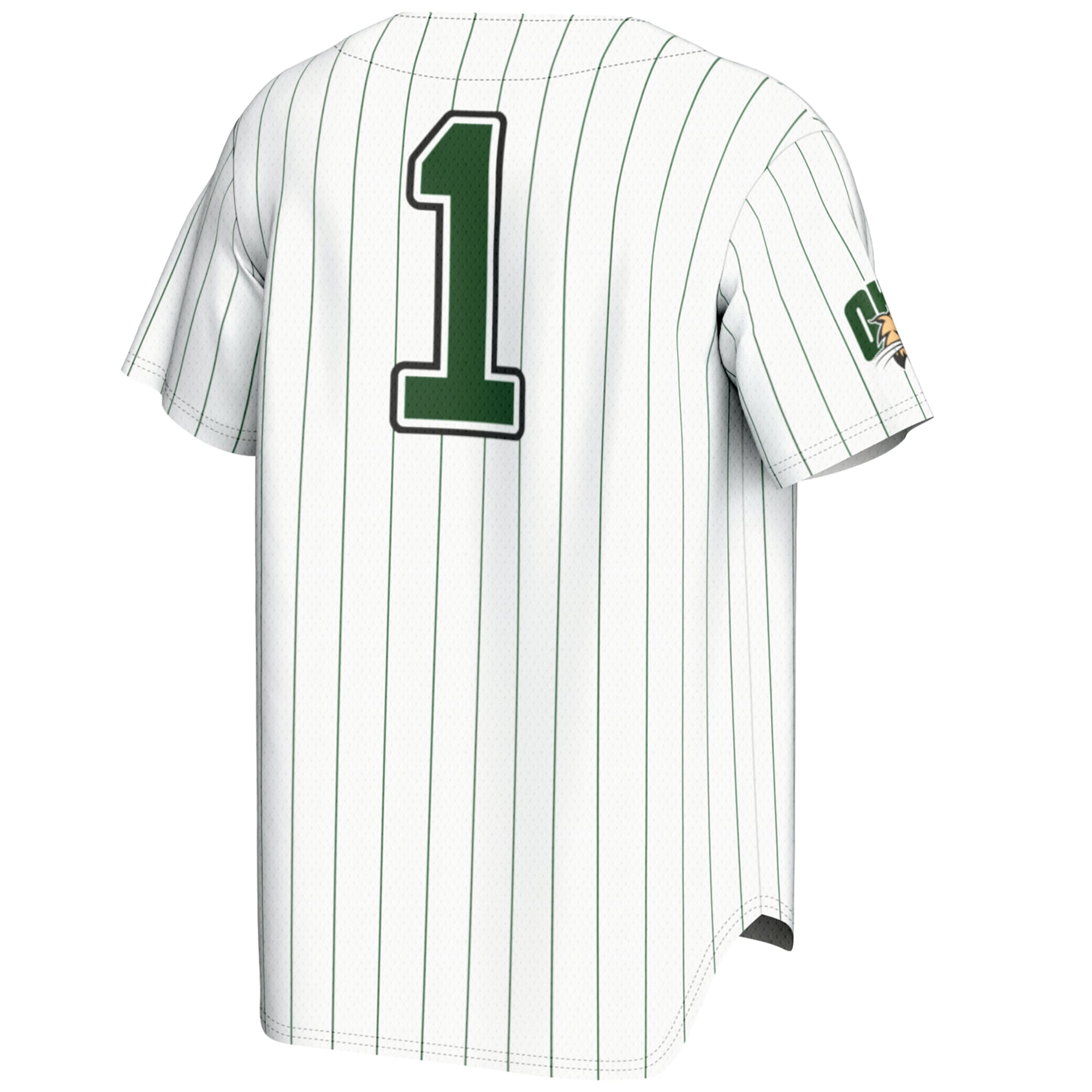 #1 Ohio Bobcats Lightweight Baseball Jersey White - back view