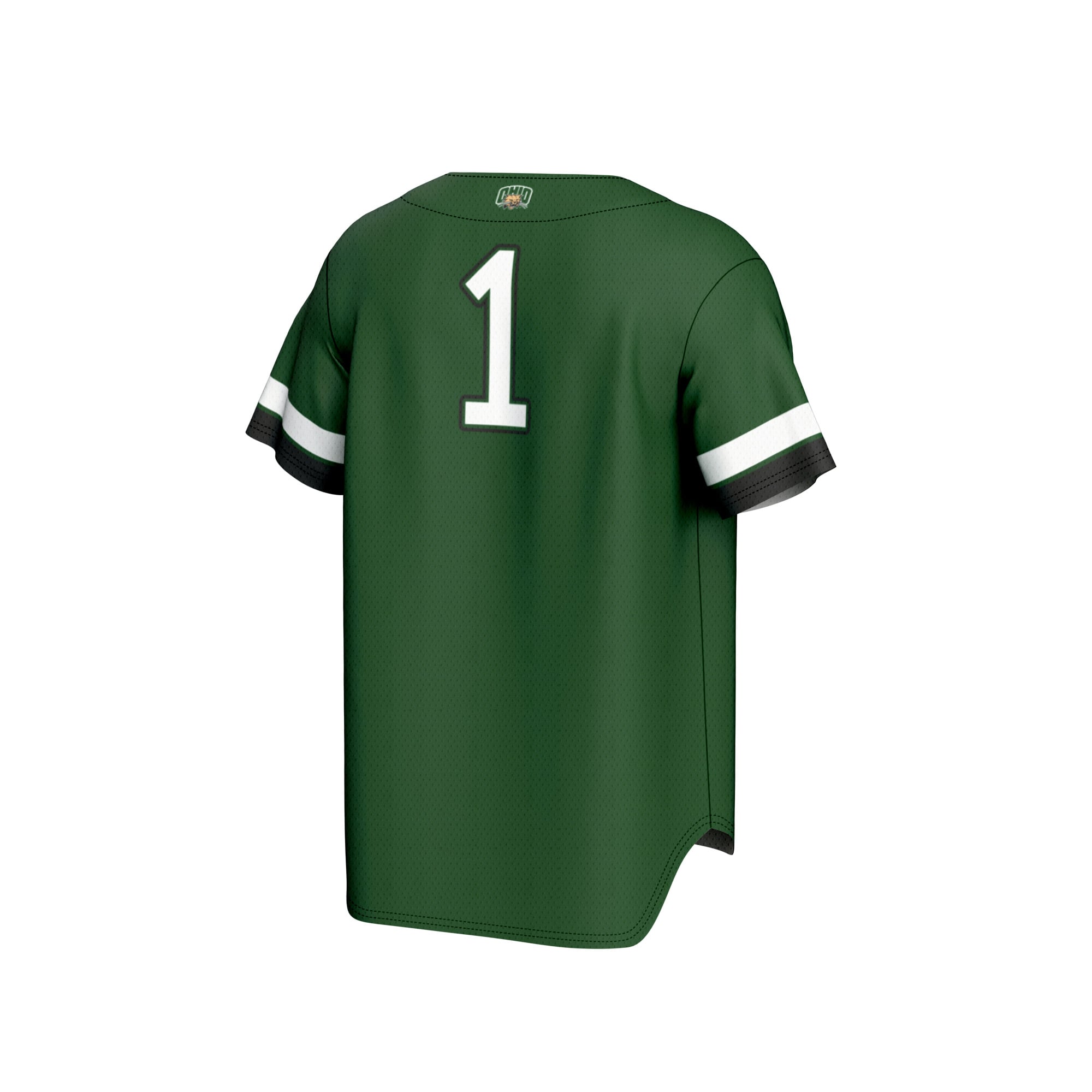 #1 Ohio Bobcats Unisex Lightweight Collegiate Baseball Fashion Jersey Green - back view